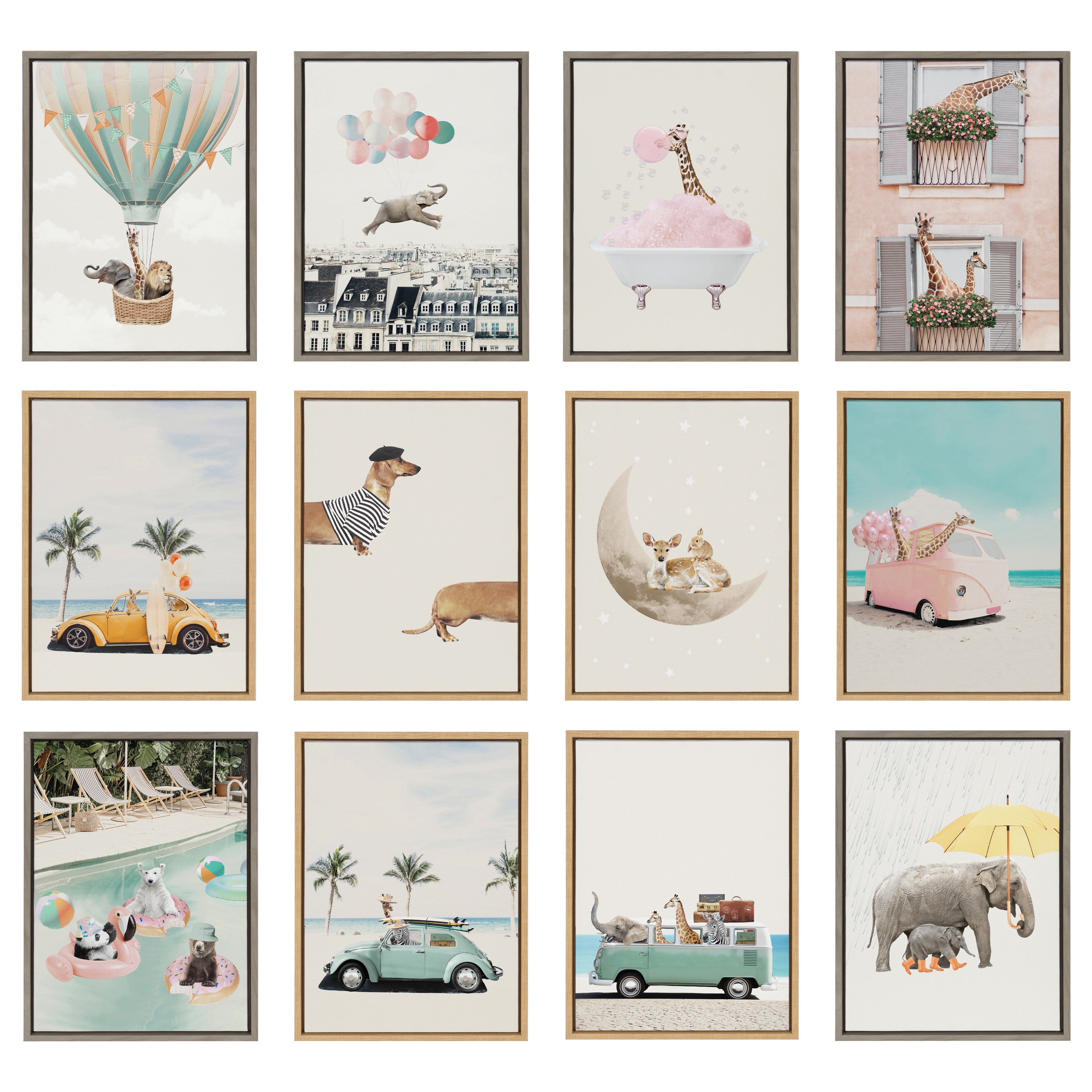 Sylvie Beach Adventures Framed Canvas by July Art Prints