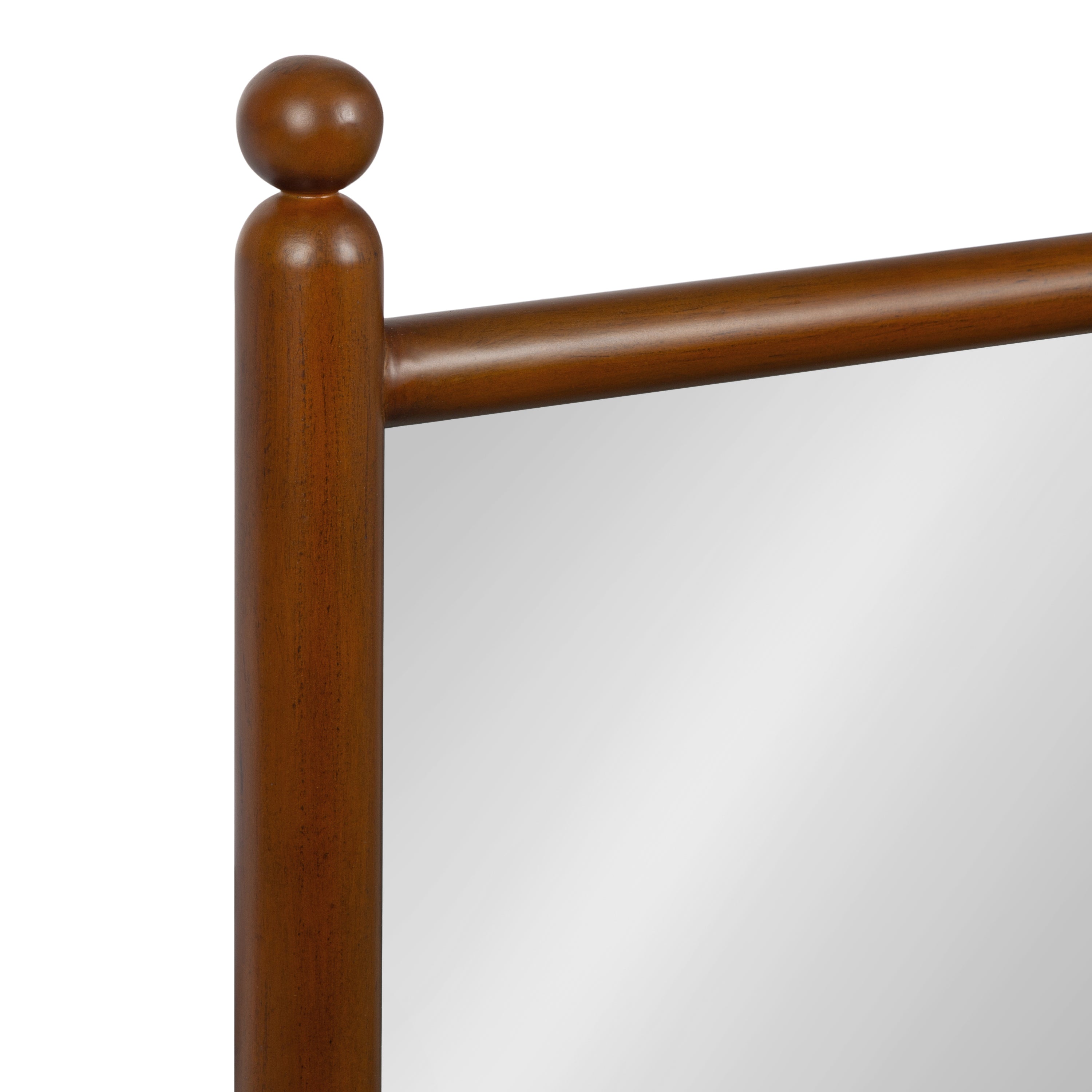 Rectangle Mirror Walnut Brown 24x42 3