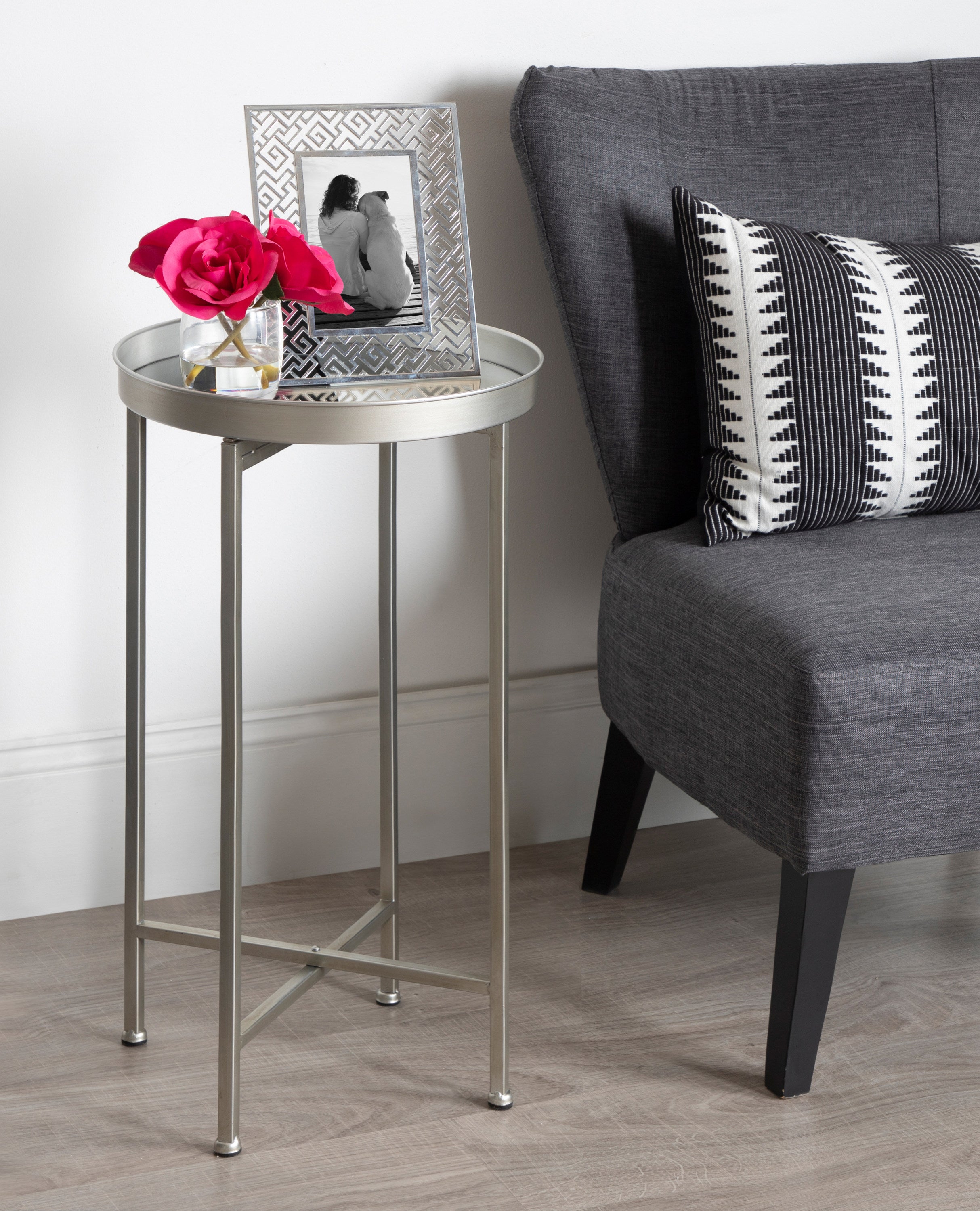Silver discount tray table