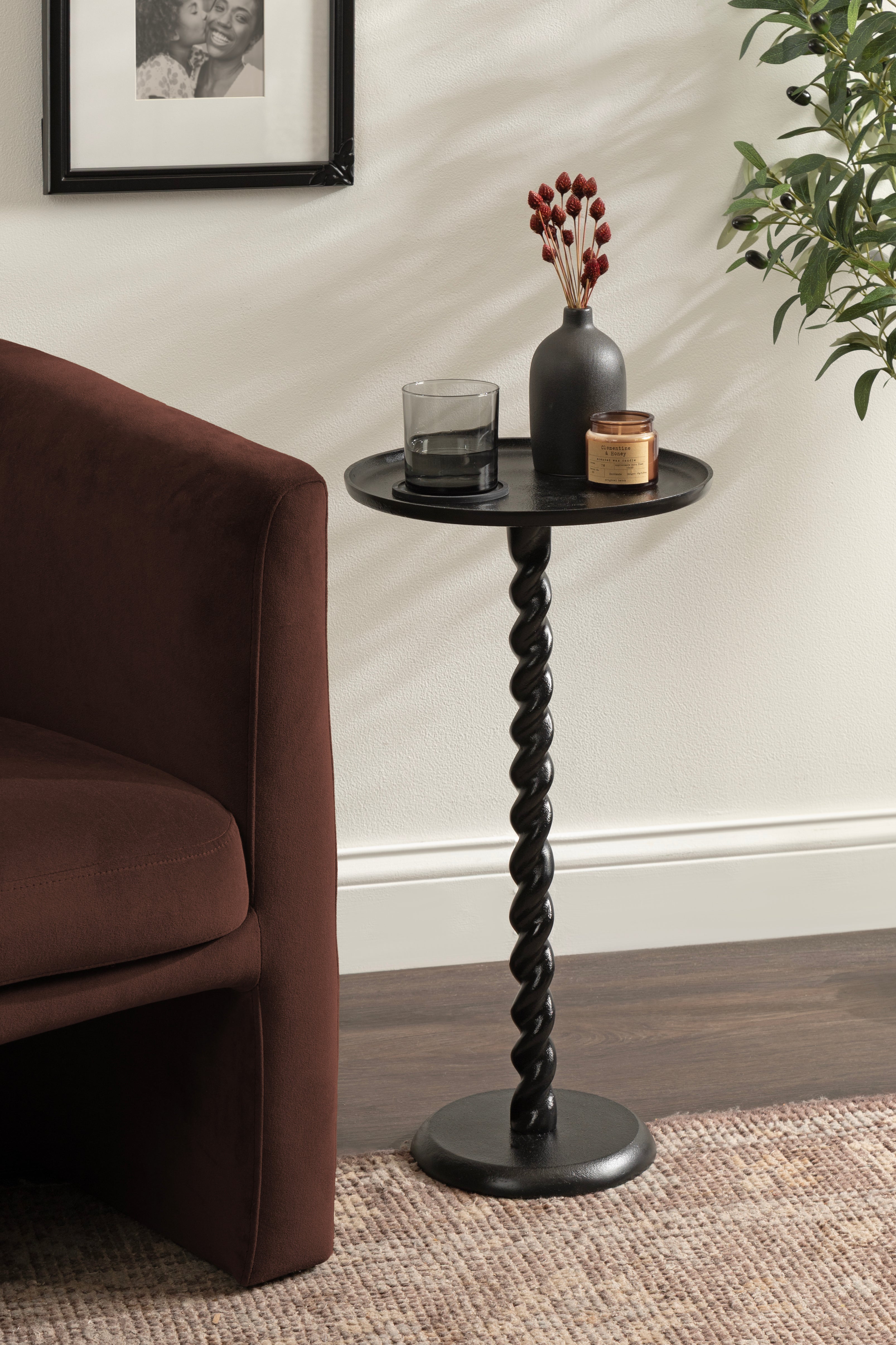 Side Table 13x13x24 Black 6
