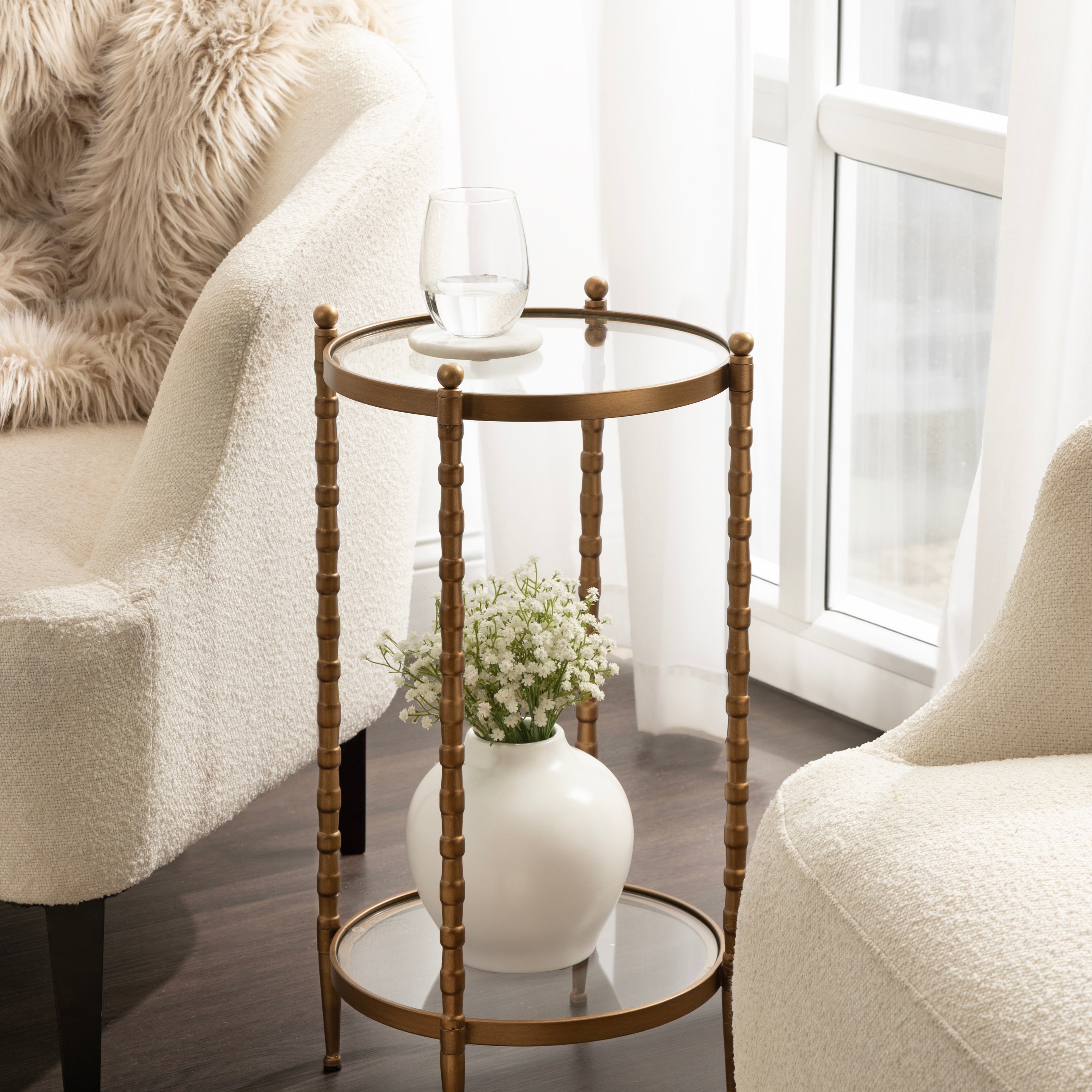 Side Table 14x14x25 Gold 6