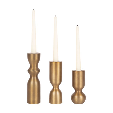 Candle Holder Gold 3 Piece 1