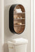 Accent Shelf Black Natural Beige 16x28 7