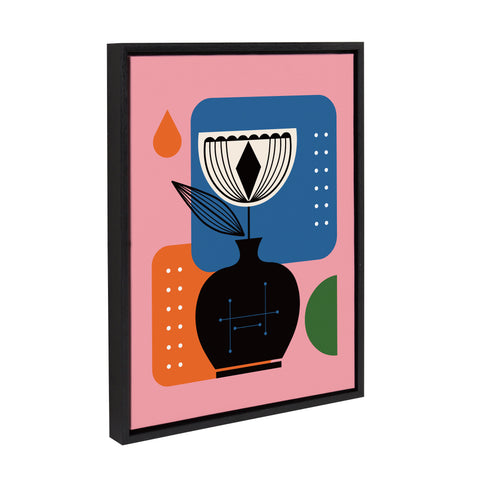Sylvie Abstract Tulip Framed Canvas by Amber Leaders Designs