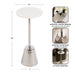 Side Table White Silver 10x10x22 2