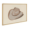 Sylvie Cowgirl Hat Landscape Framed Canvas by Honey Island Studio