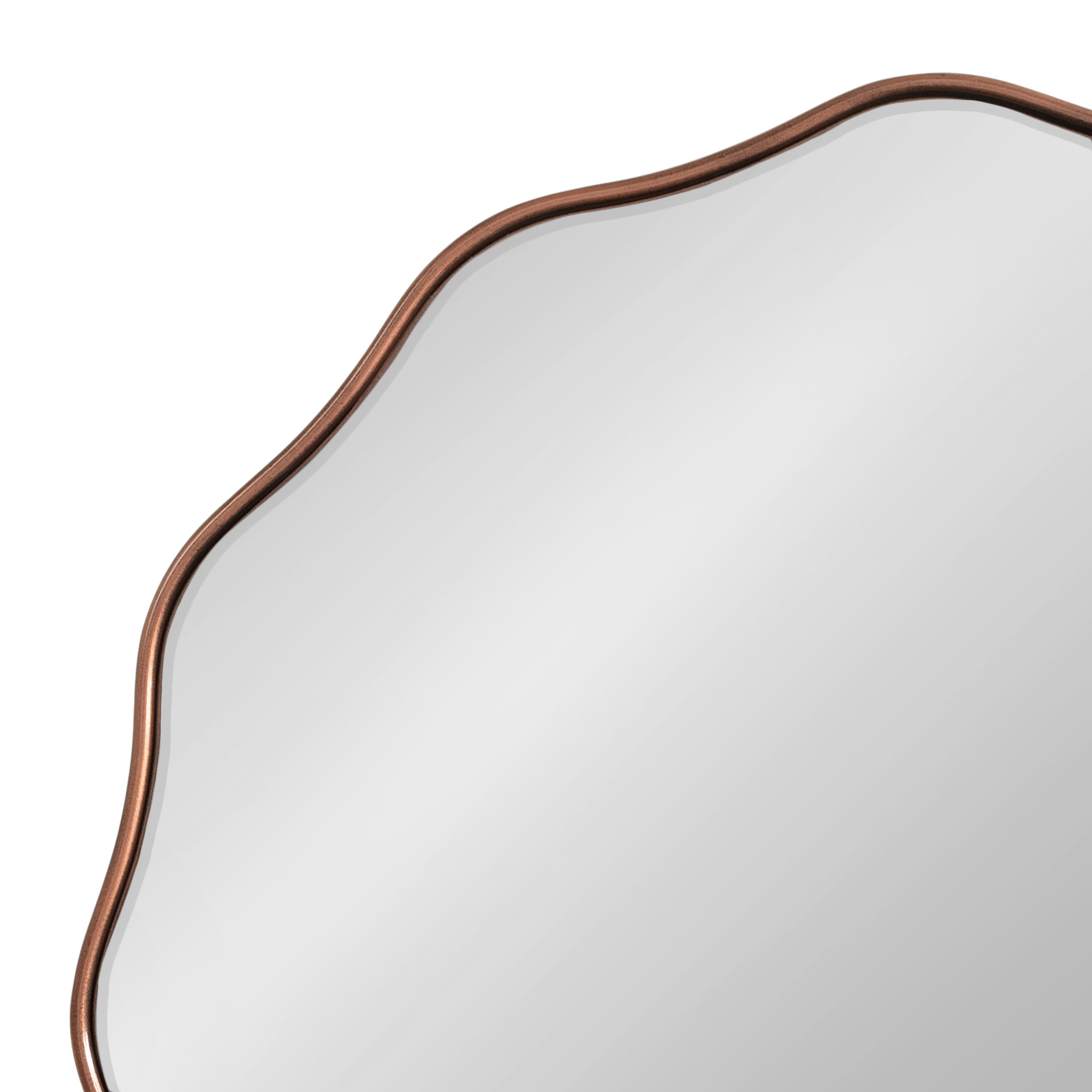 Viona Round Scalloped Mirror
