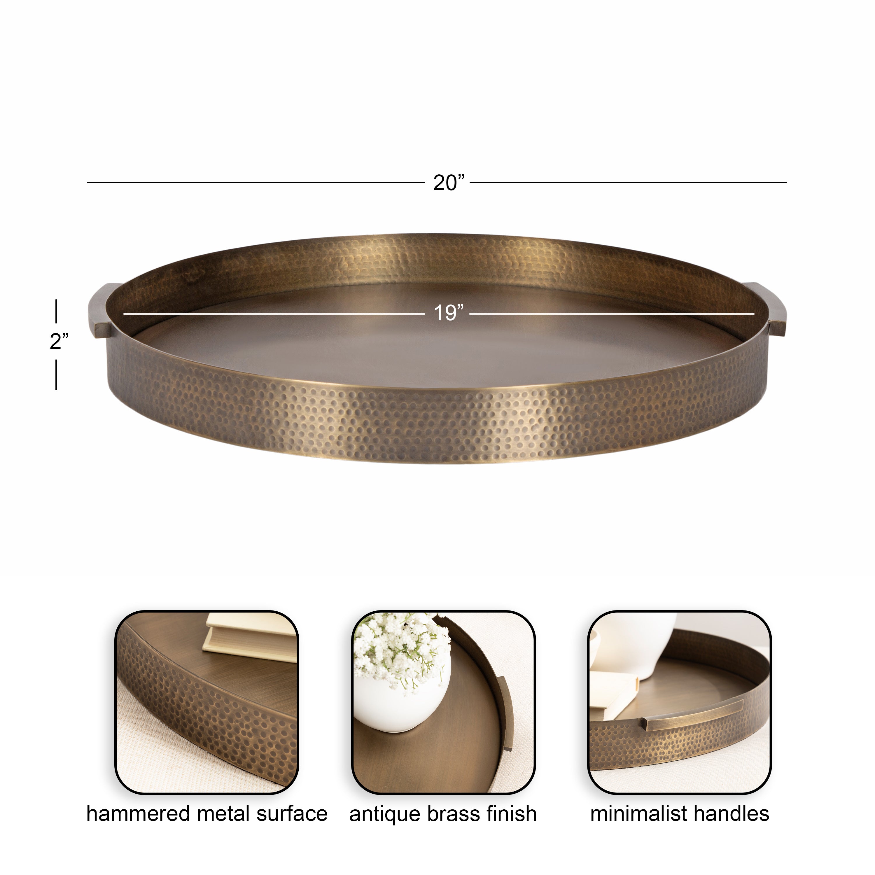Single Tray 21" Diameter Gold 2
