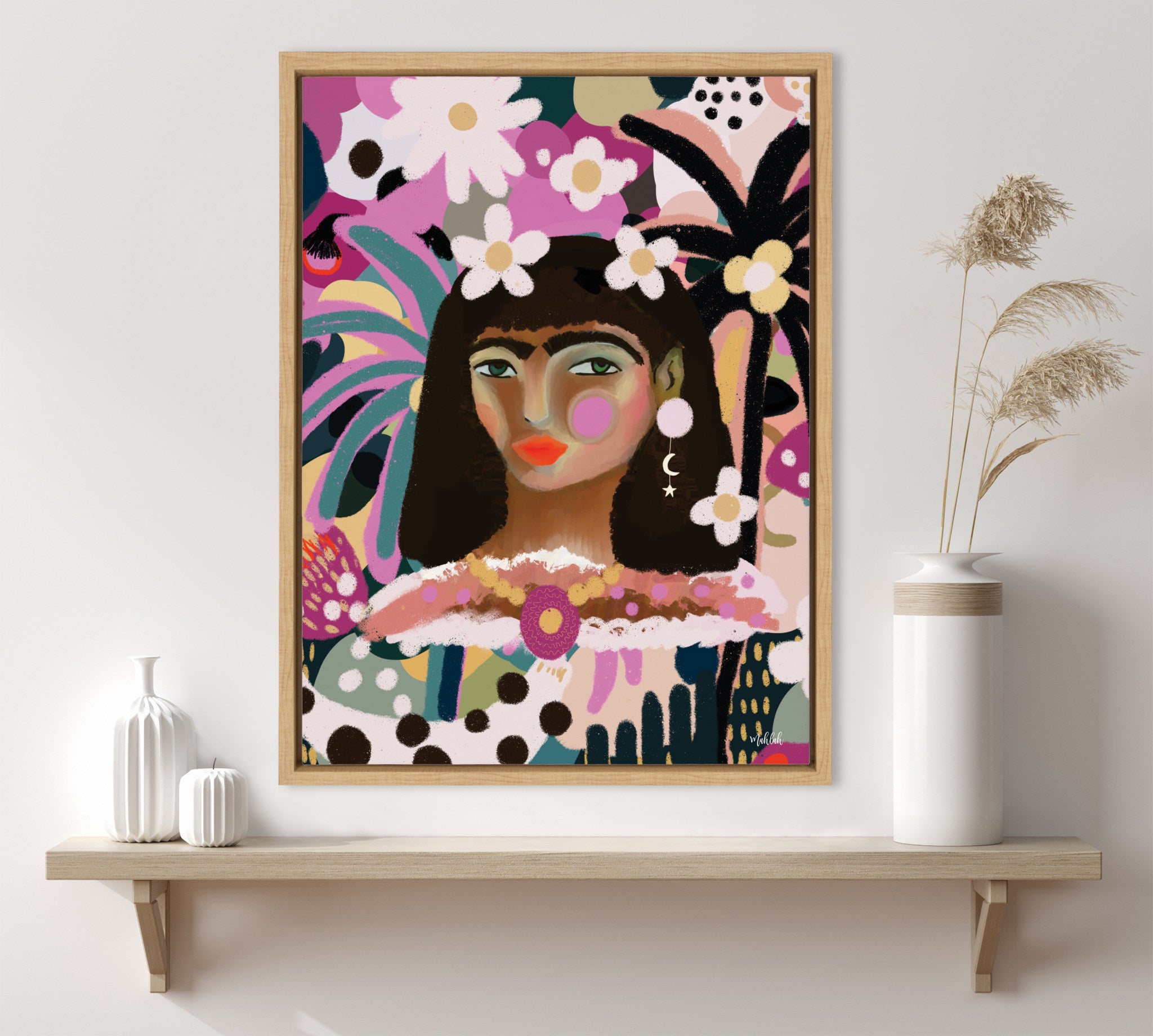 Sylvie Reba Framed Canvas by Inkheart Designs