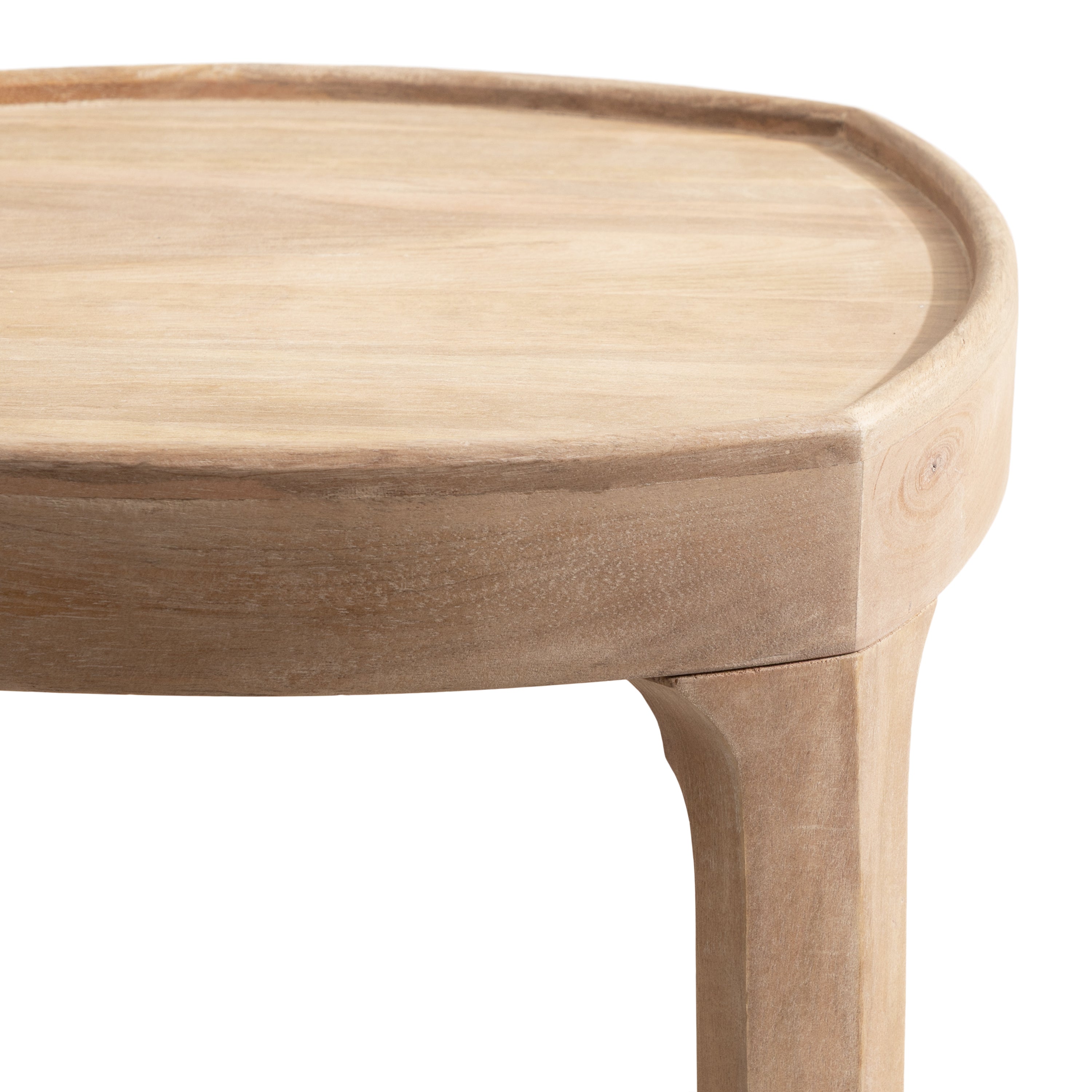 Side Table Natural Beige 16x16x24 3