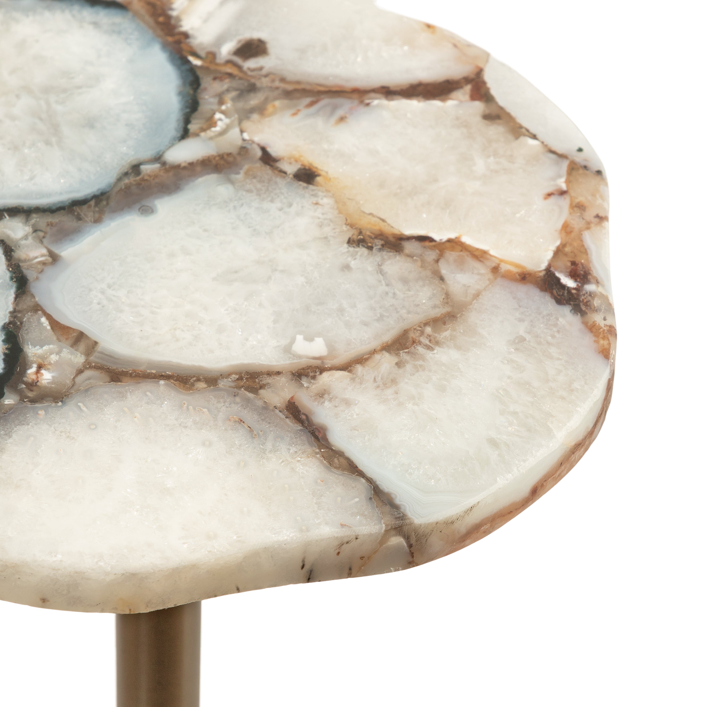Tira Wavy Organic Stone and Metal Table