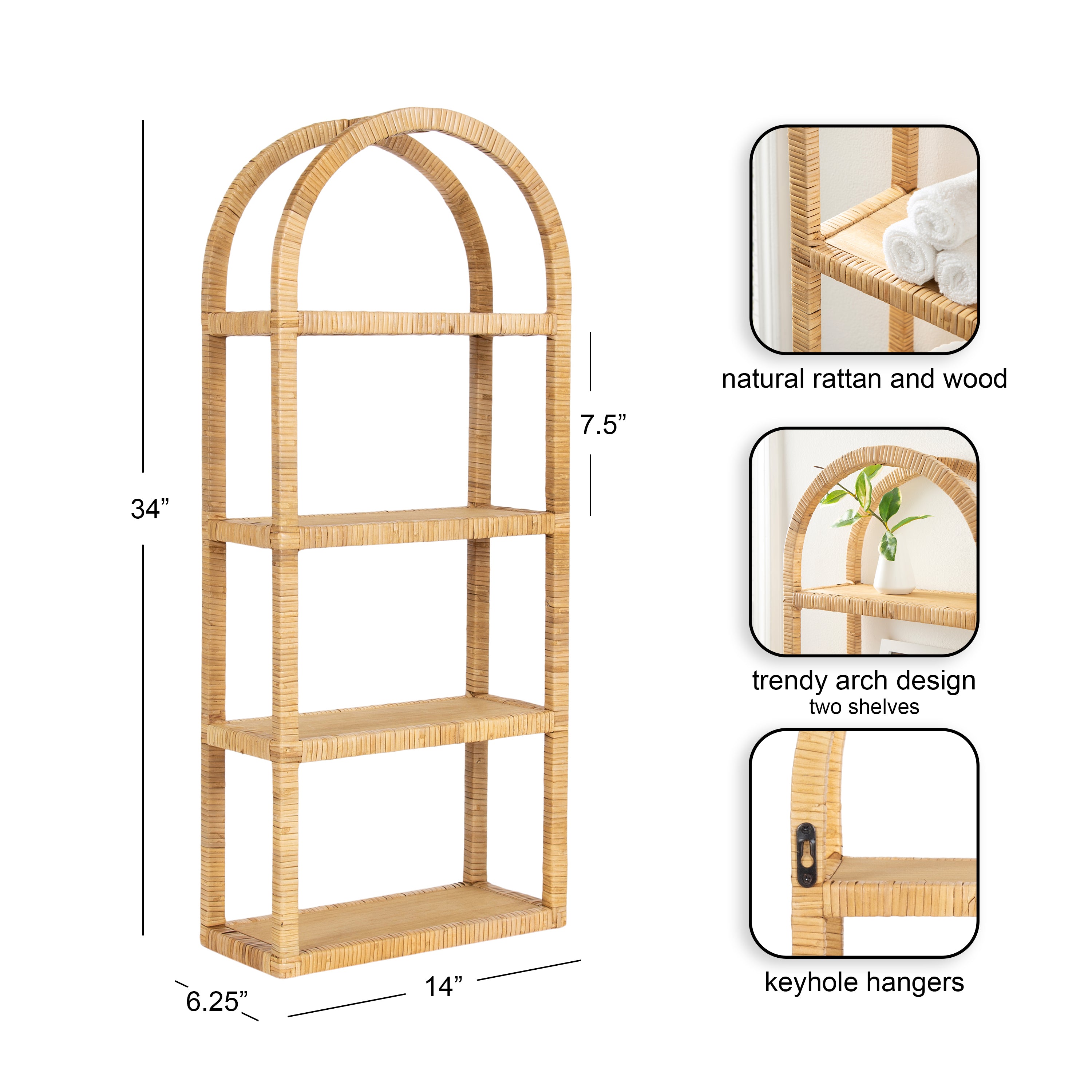 Accent Shelf 14x34 Natural 2