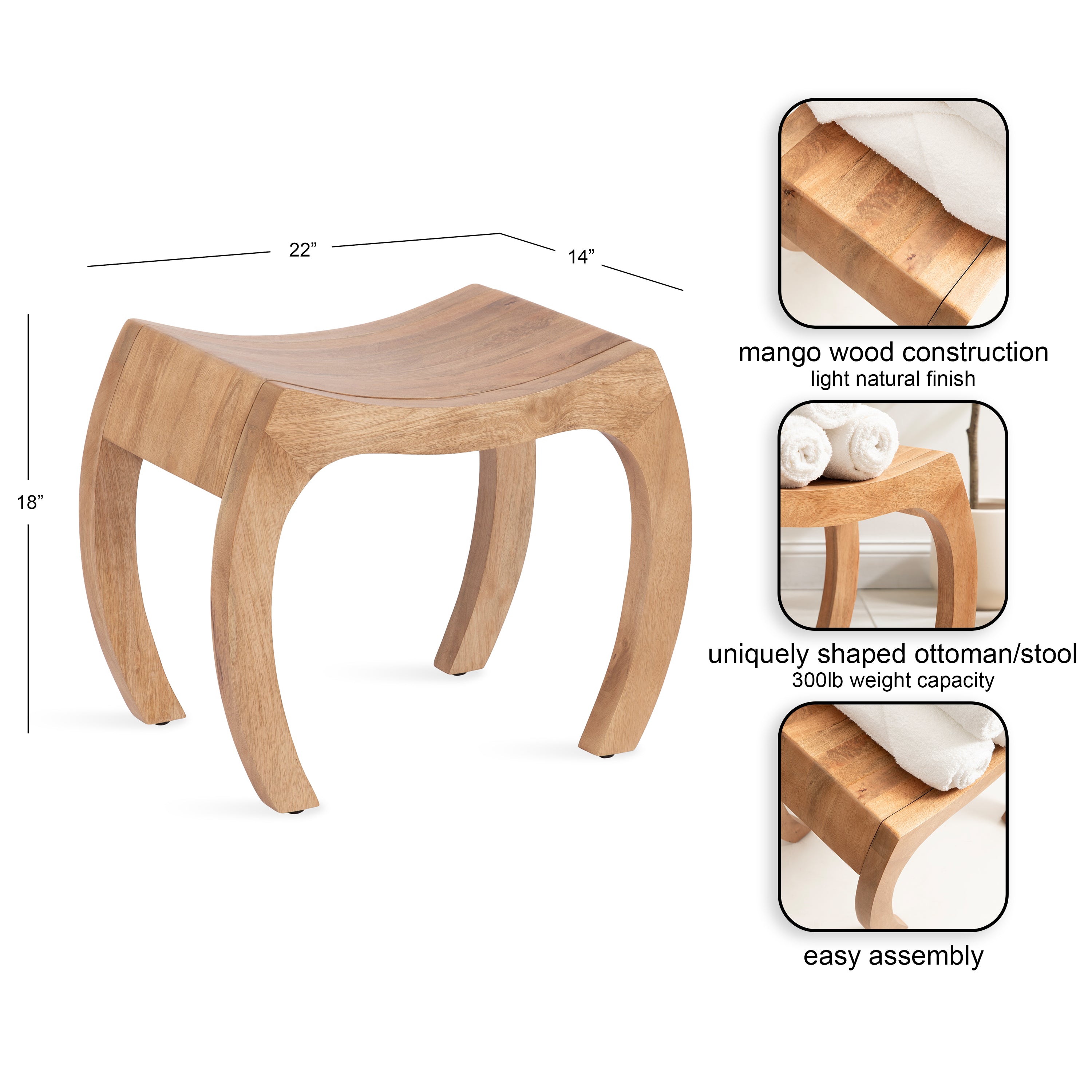 Standard Ottoman Natural Biscuit 22x14x18 2