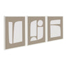 Sylvie Neutral Abstract Aztec Shapes Framed Canvas Art Set by The Creative Bunch Studio