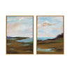 Sylvie Umber Coast and Umber Coast II Framed Canvas Art Set by Nikita Jariwala