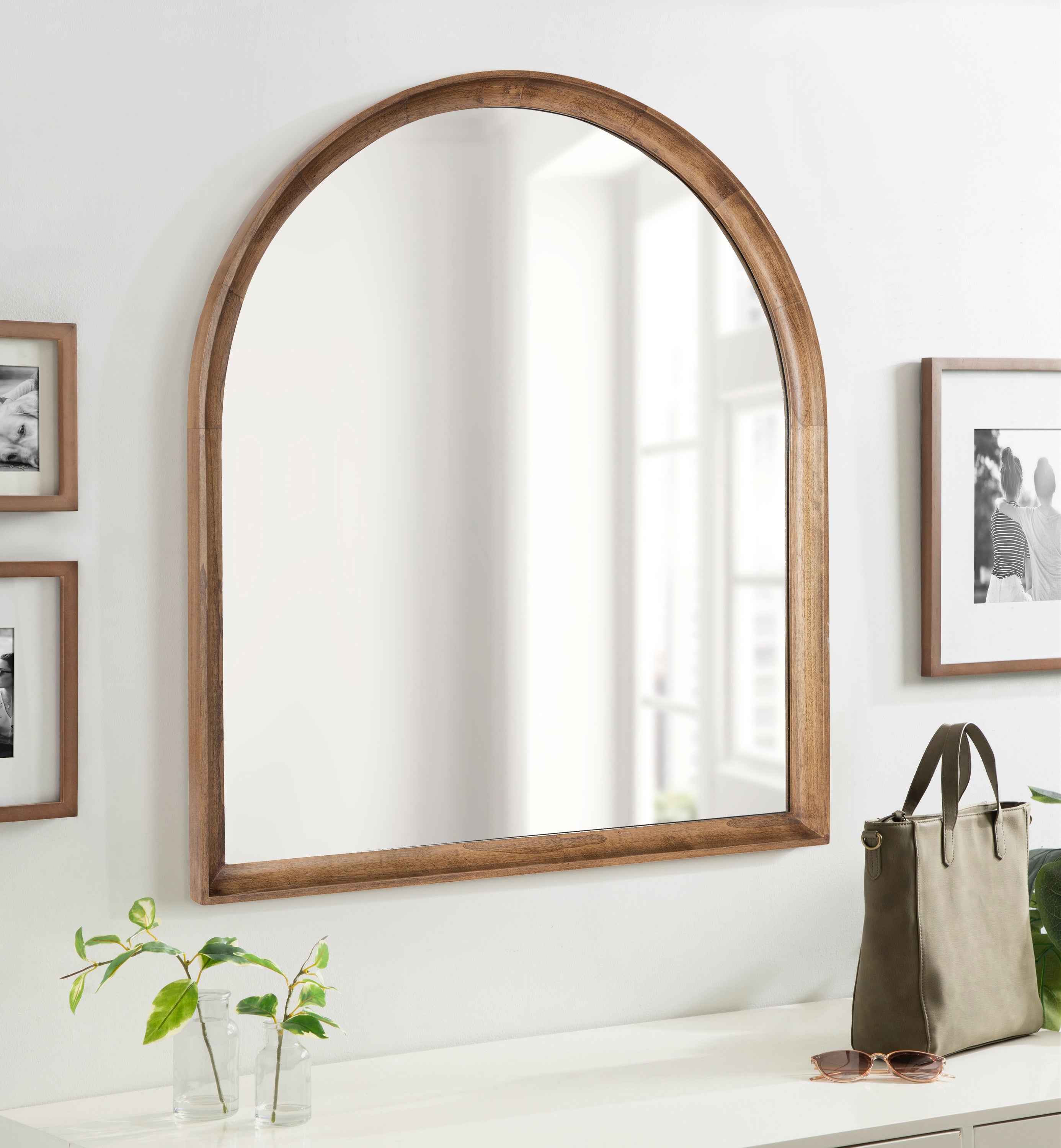 Hatherleigh Arch Wood Wall Mirror