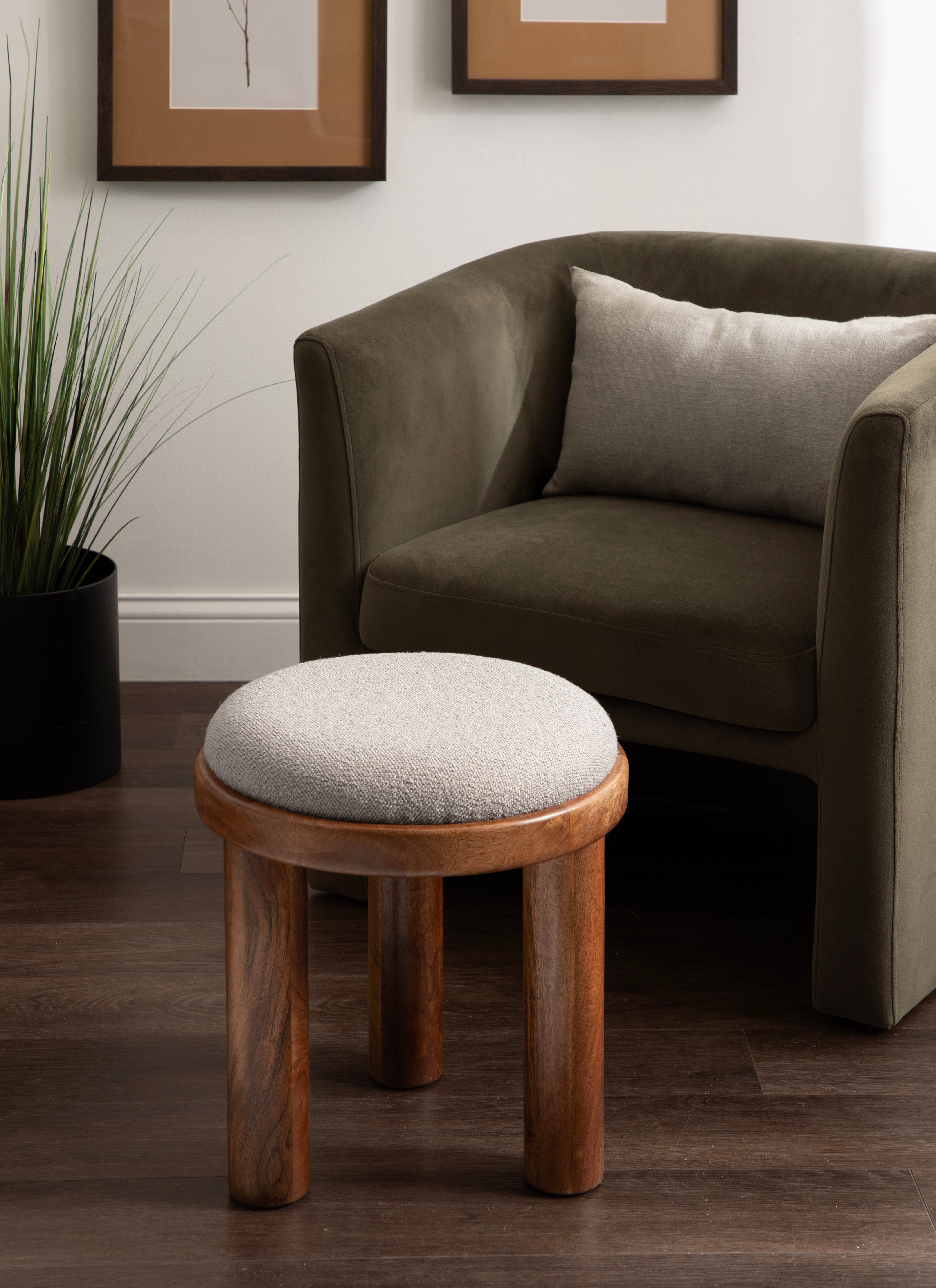 Standard Ottoman 16x16x18 Walnut Brown 7