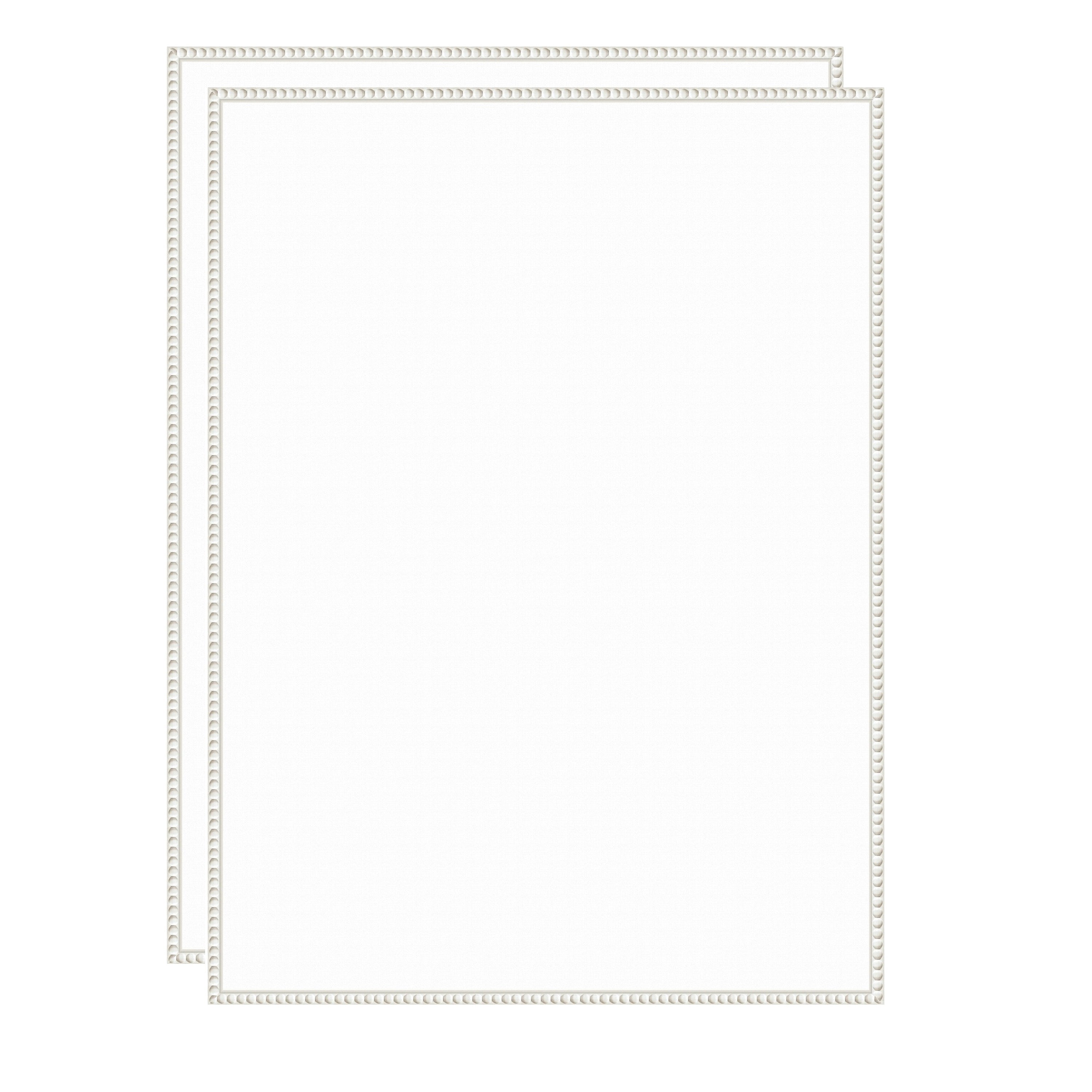 Art Set 2 Piece Set 28x38 Sylvie Beaded White 1