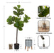 Faux Tree Distressed Gray 4.5' 2
