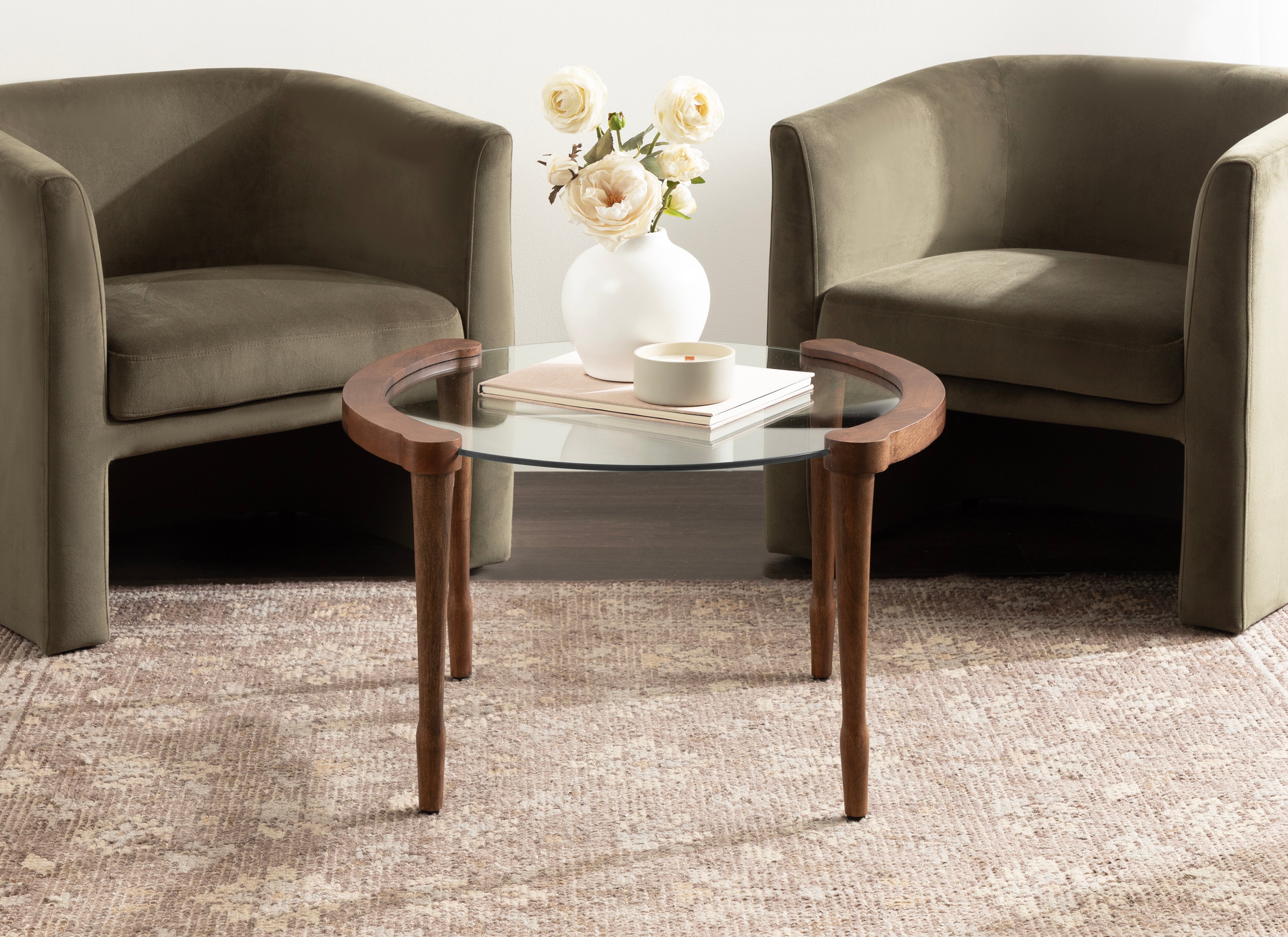 Coffee Table Walnut Brown 28x26x18 6