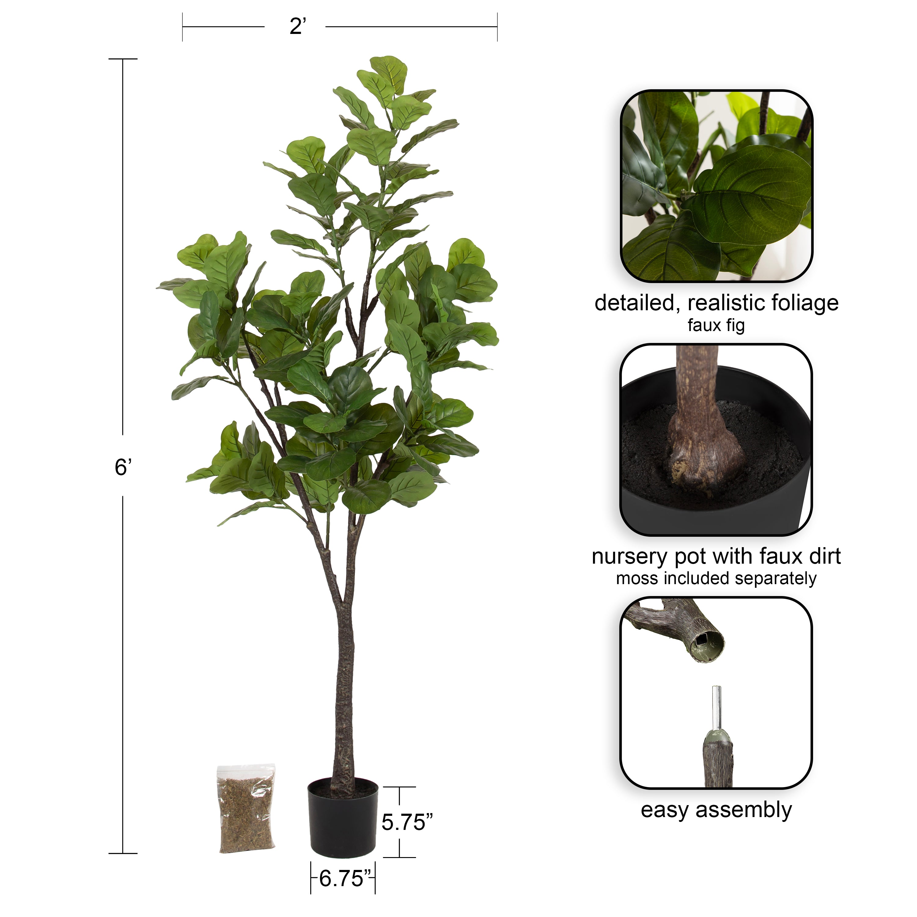 Faux Tree Green 6' 2