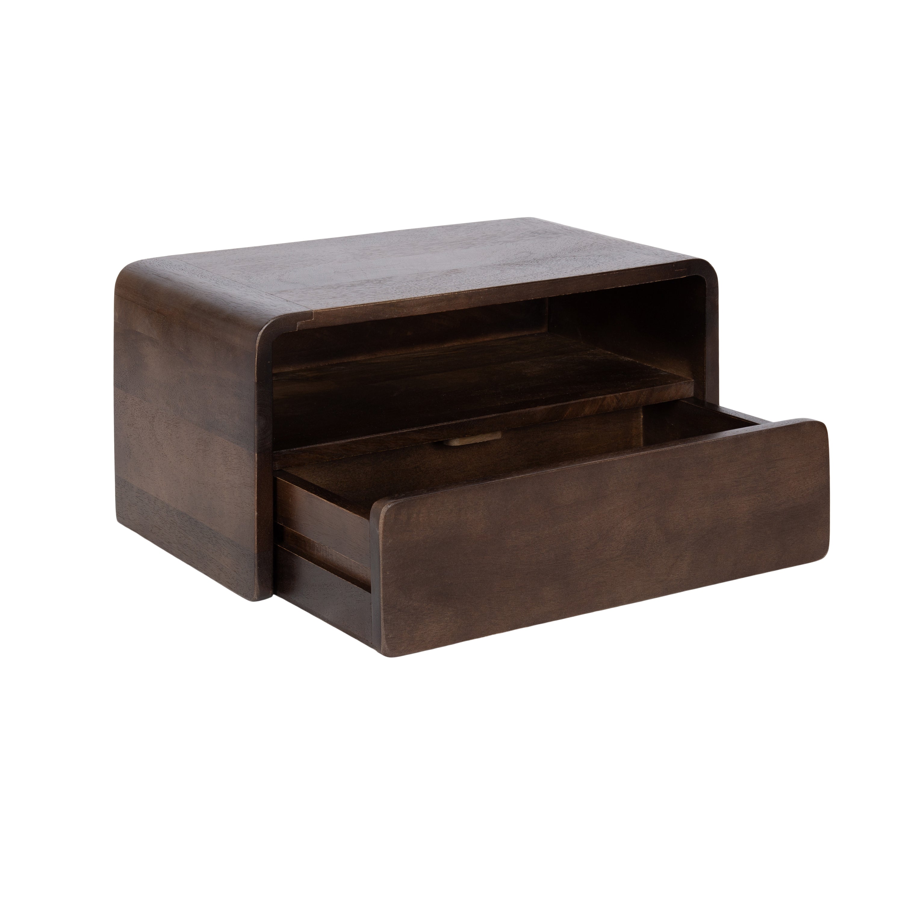 Floating Side Table Dark Brown 18x10x9 6