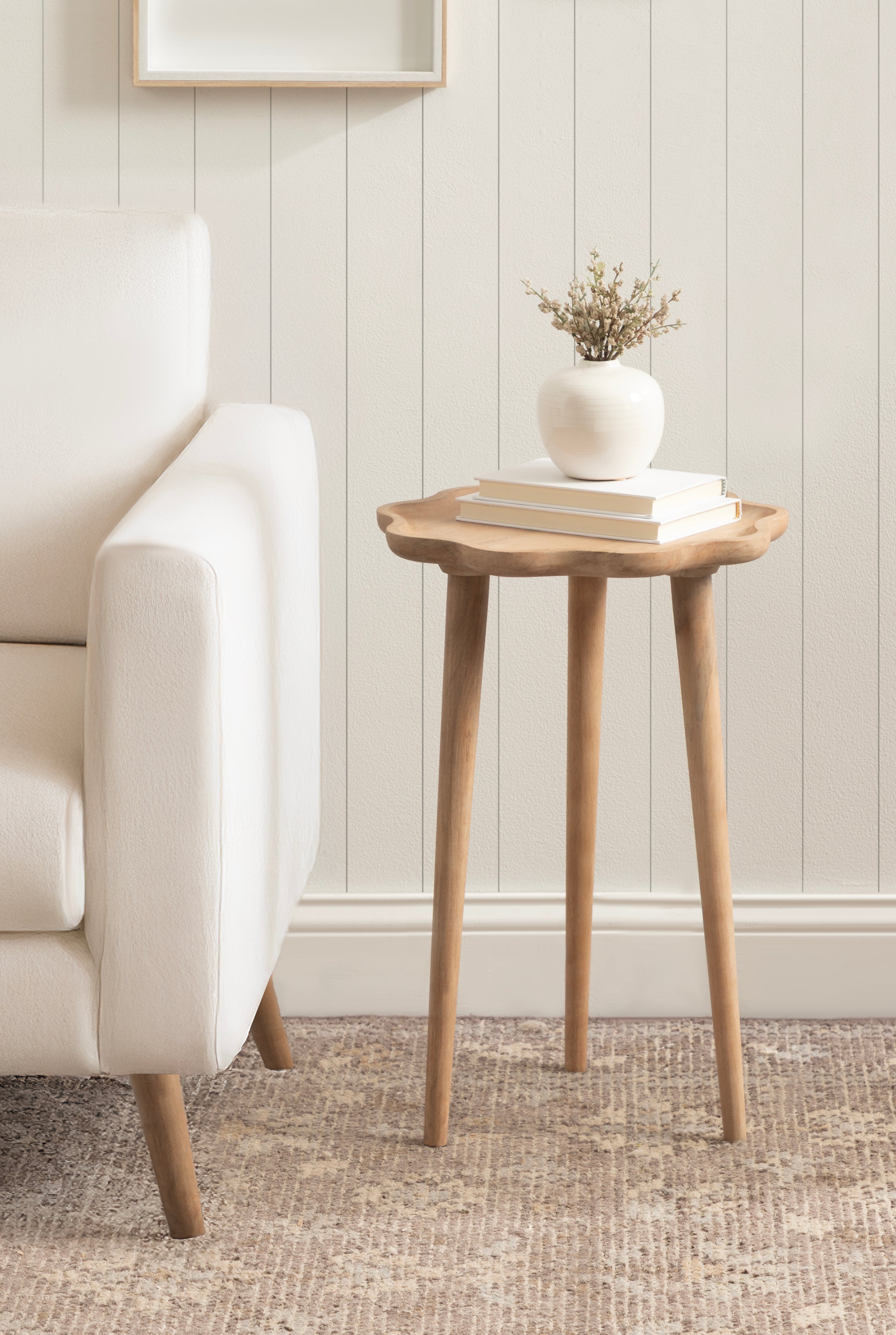 Side Table Natural Beige 15x15x22 8