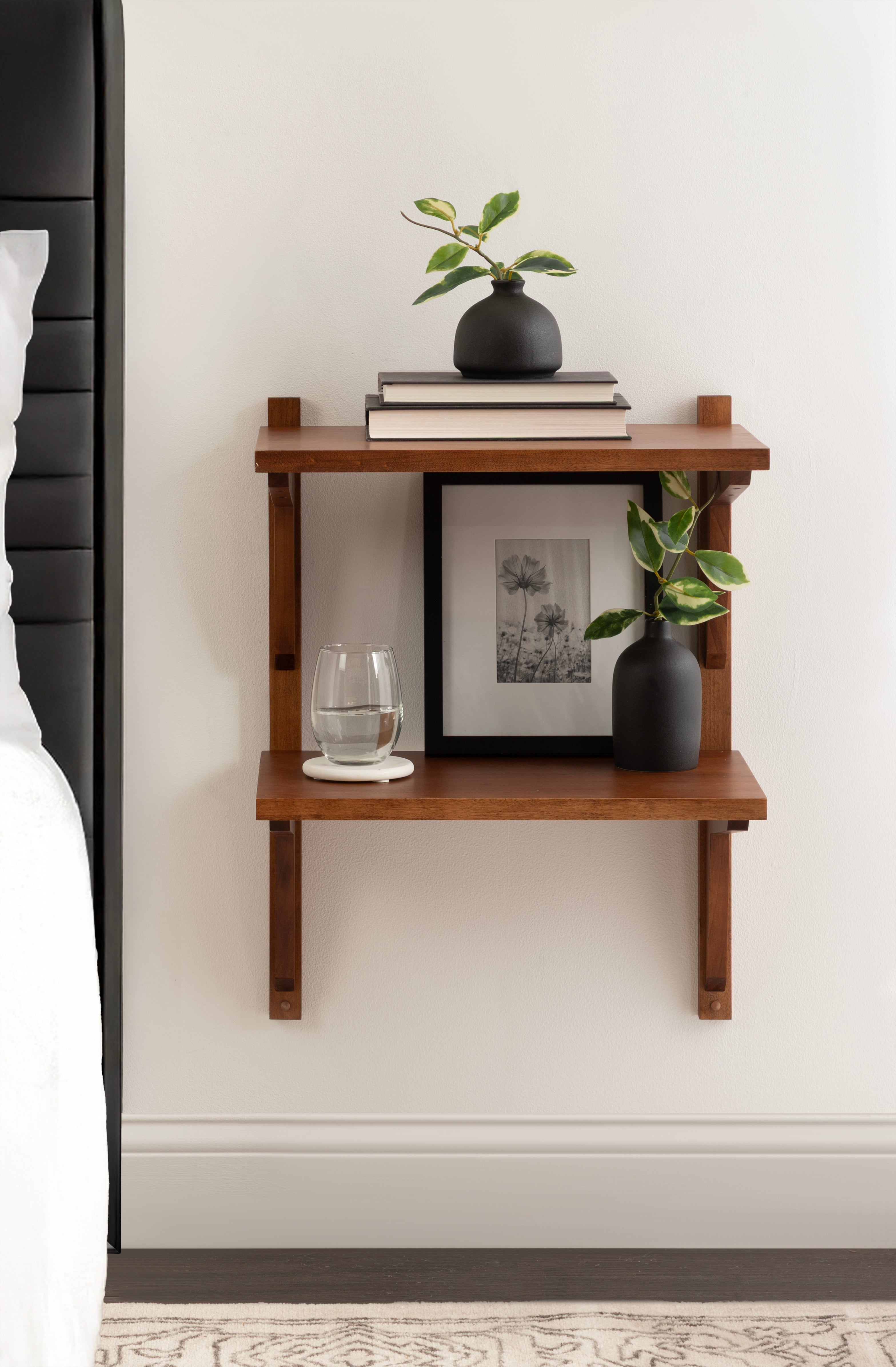 Accent Shelf Walnut Brown 18x12x24 7