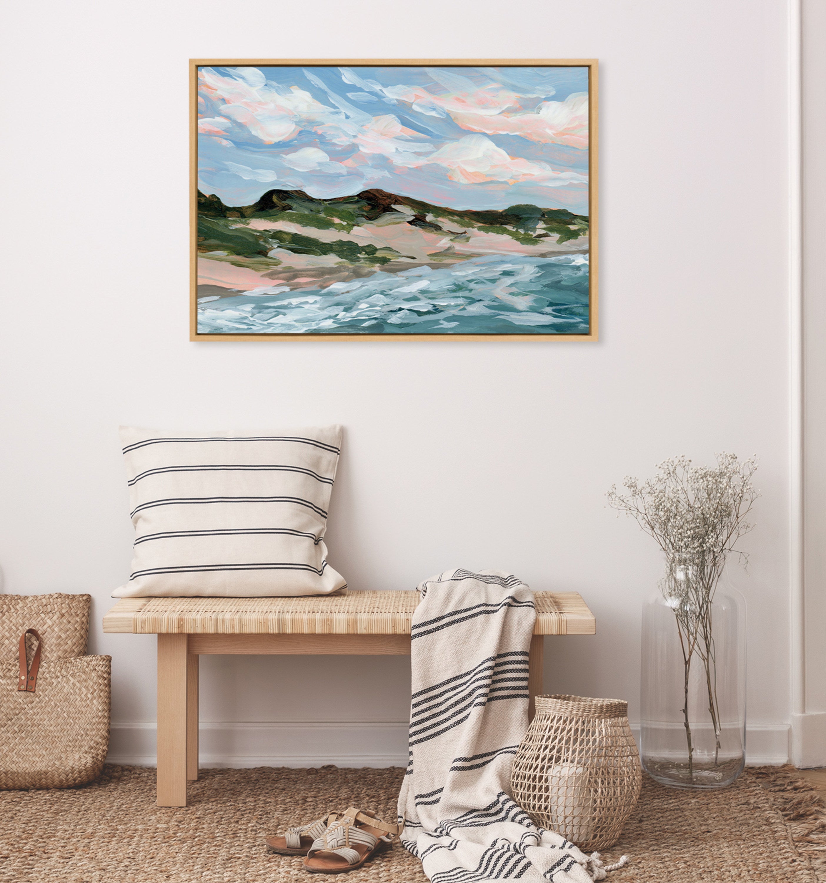 Sylvie Michigan Sand Dunes Framed Canvas by Emily Kenney