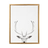 Sylvie Deer Portrait Framed Canvas by Simon Te Tai