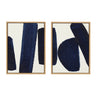 Sylvie Japandi 26 1 and 2 Framed Canvas Art Set by Rocket Jack
