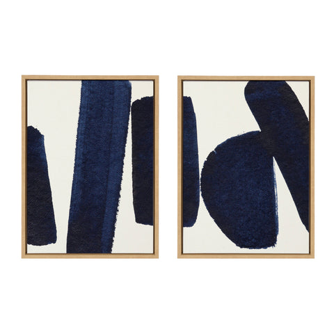 Sylvie Japandi 26 1 and 2 Framed Canvas Art Set by Rocket Jack