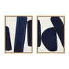 Sylvie Japandi 26 1 and 2 Framed Canvas Art Set by Rocket Jack
