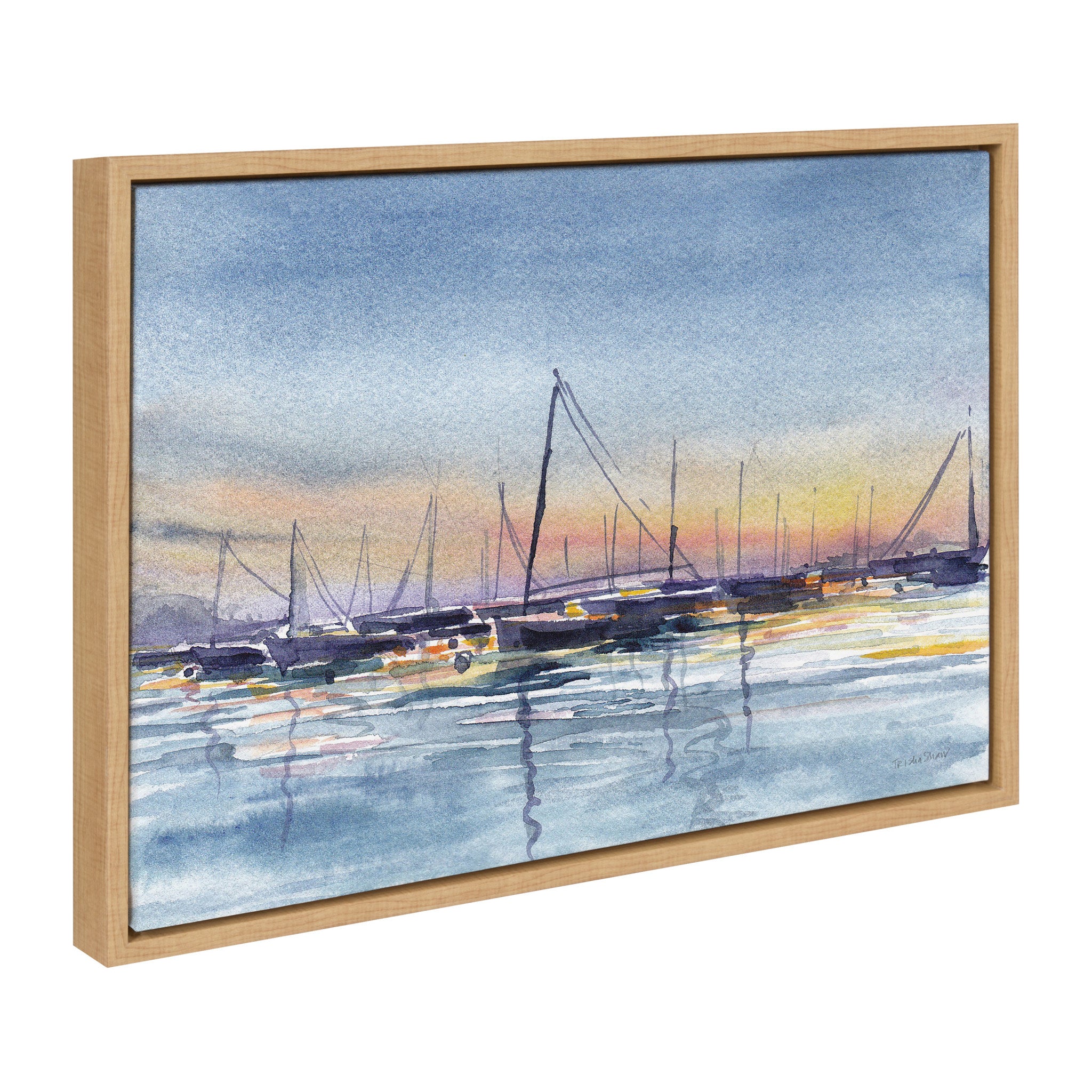 Sylvie Daybreak at Vineyard Haven Framed Canvas by Patricia Shaw