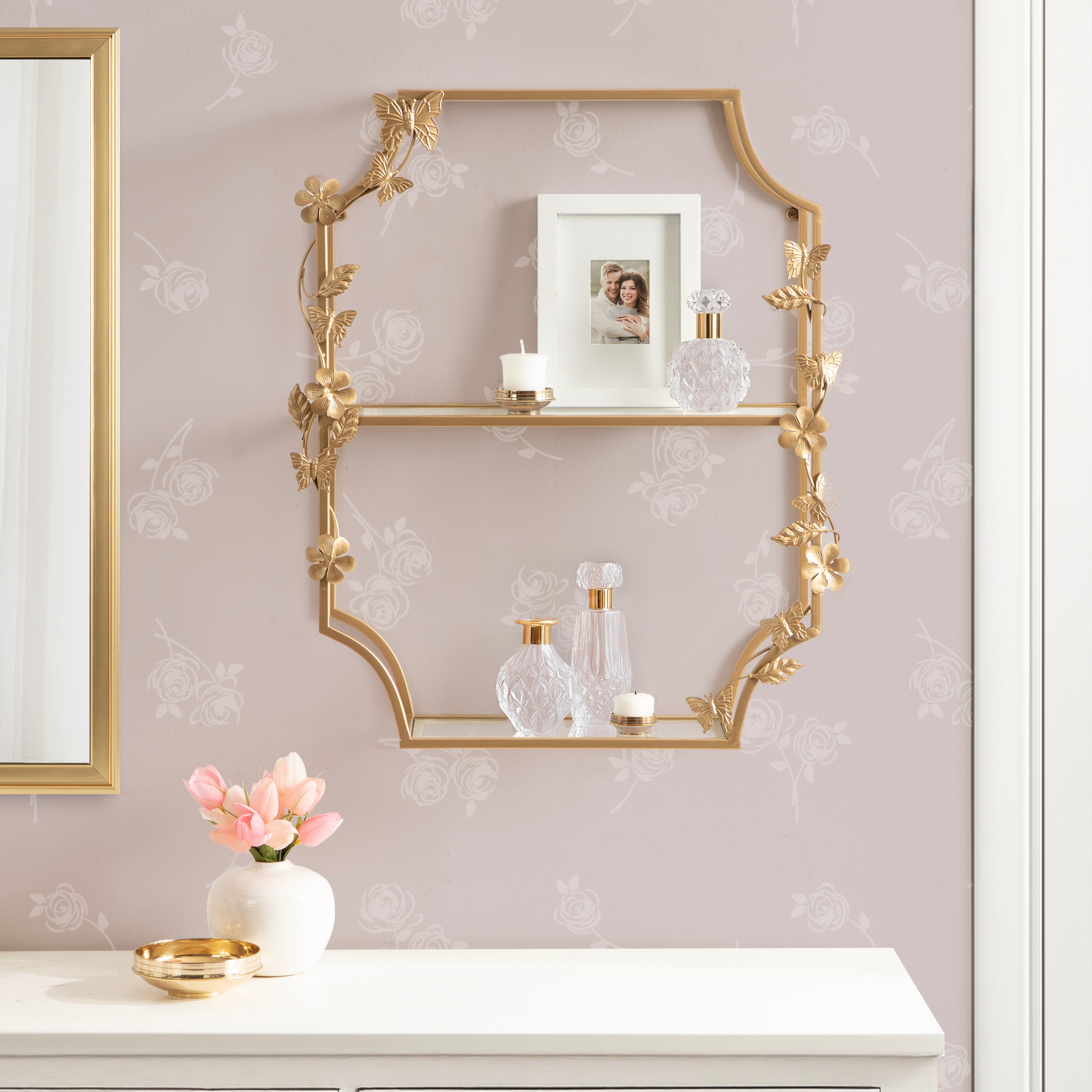 Accent Shelf 20x7x25 Gold 7
