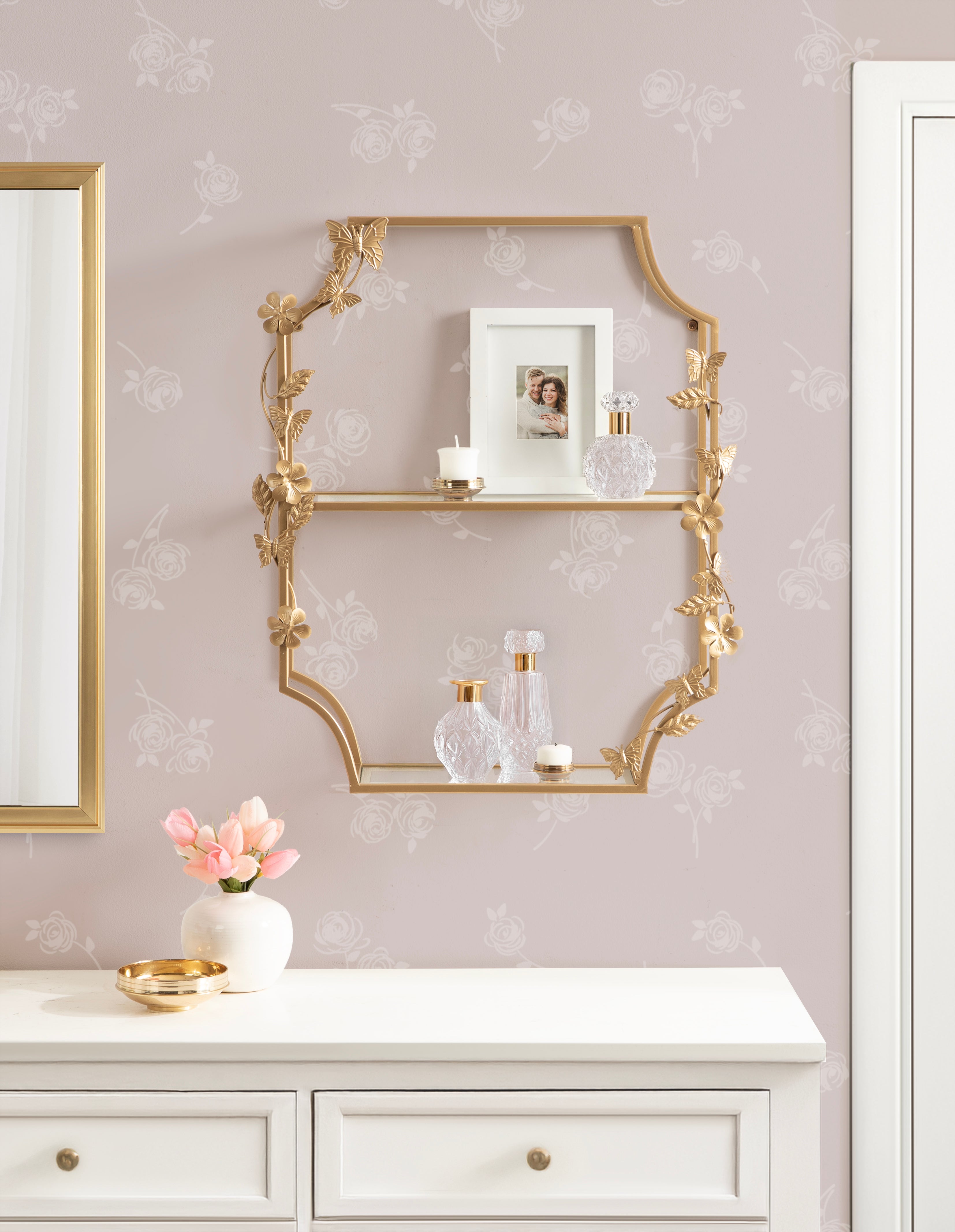 Accent Shelf 20x7x25 Gold 7