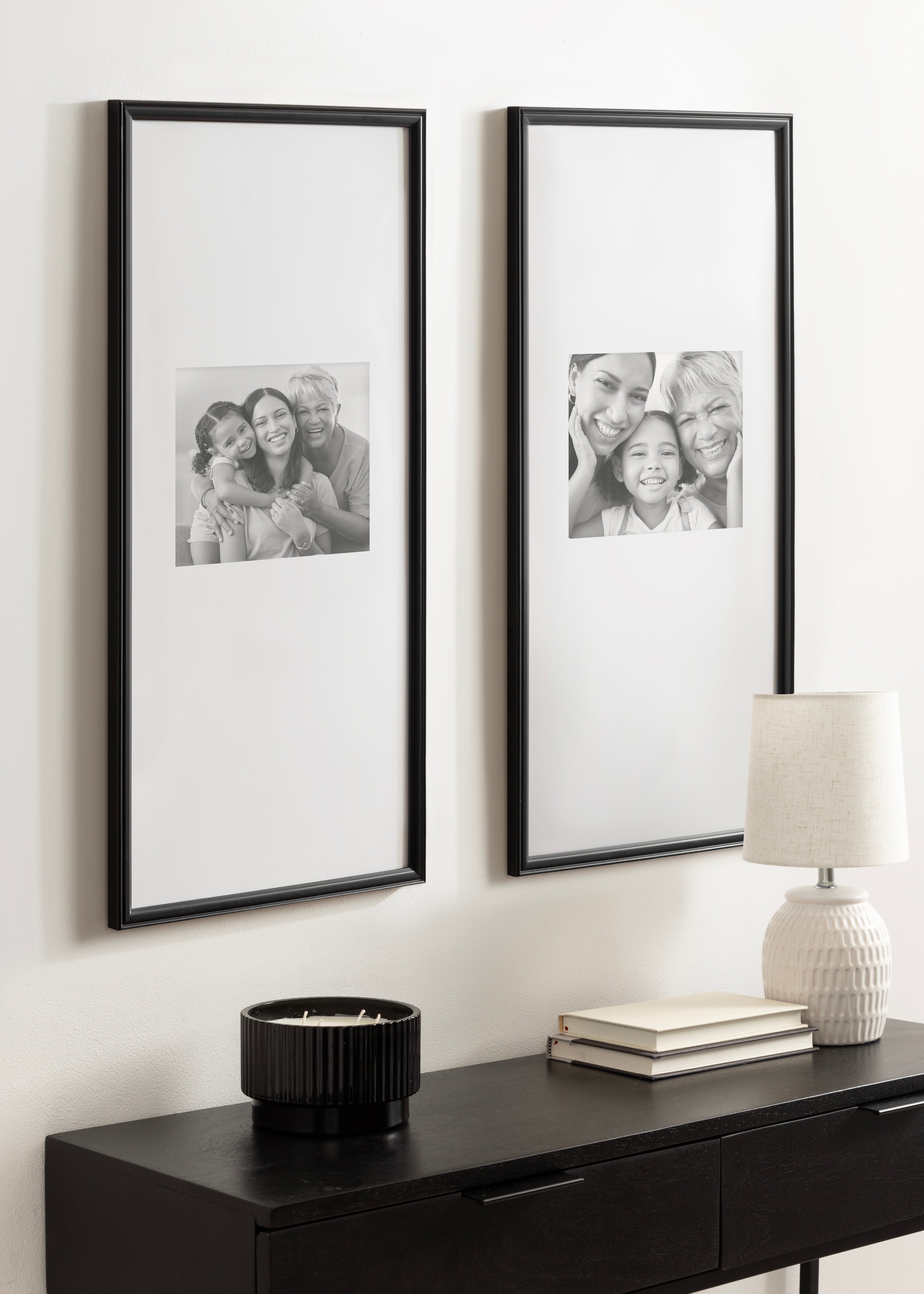 Wall Frame Black 14x30 matted to 8x10 6