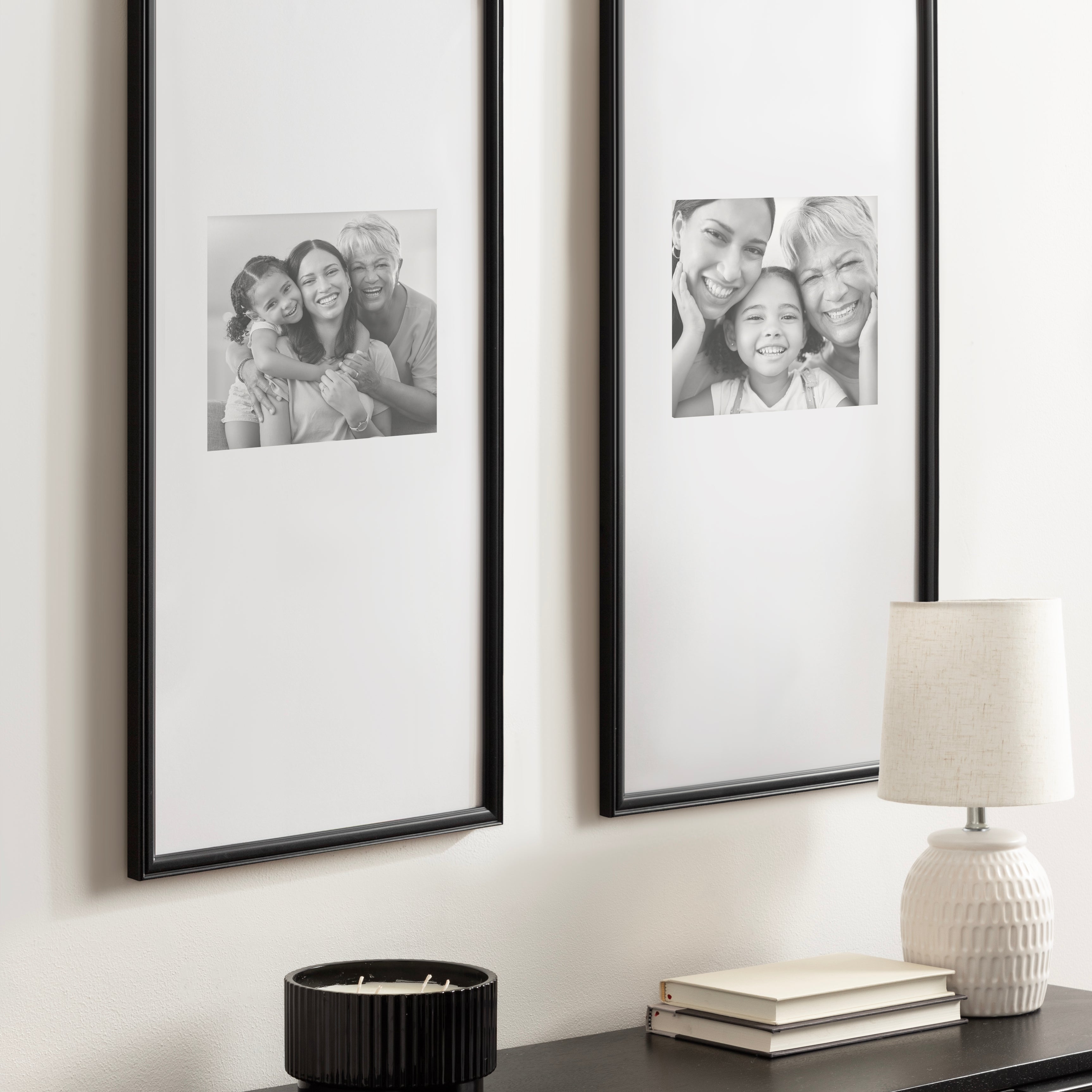 Wall Frame 14x30 matted to 8x10 Black 6