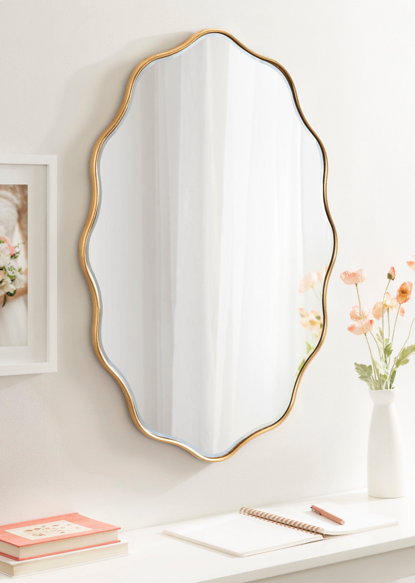 Viona Oval Scalloped Mirror