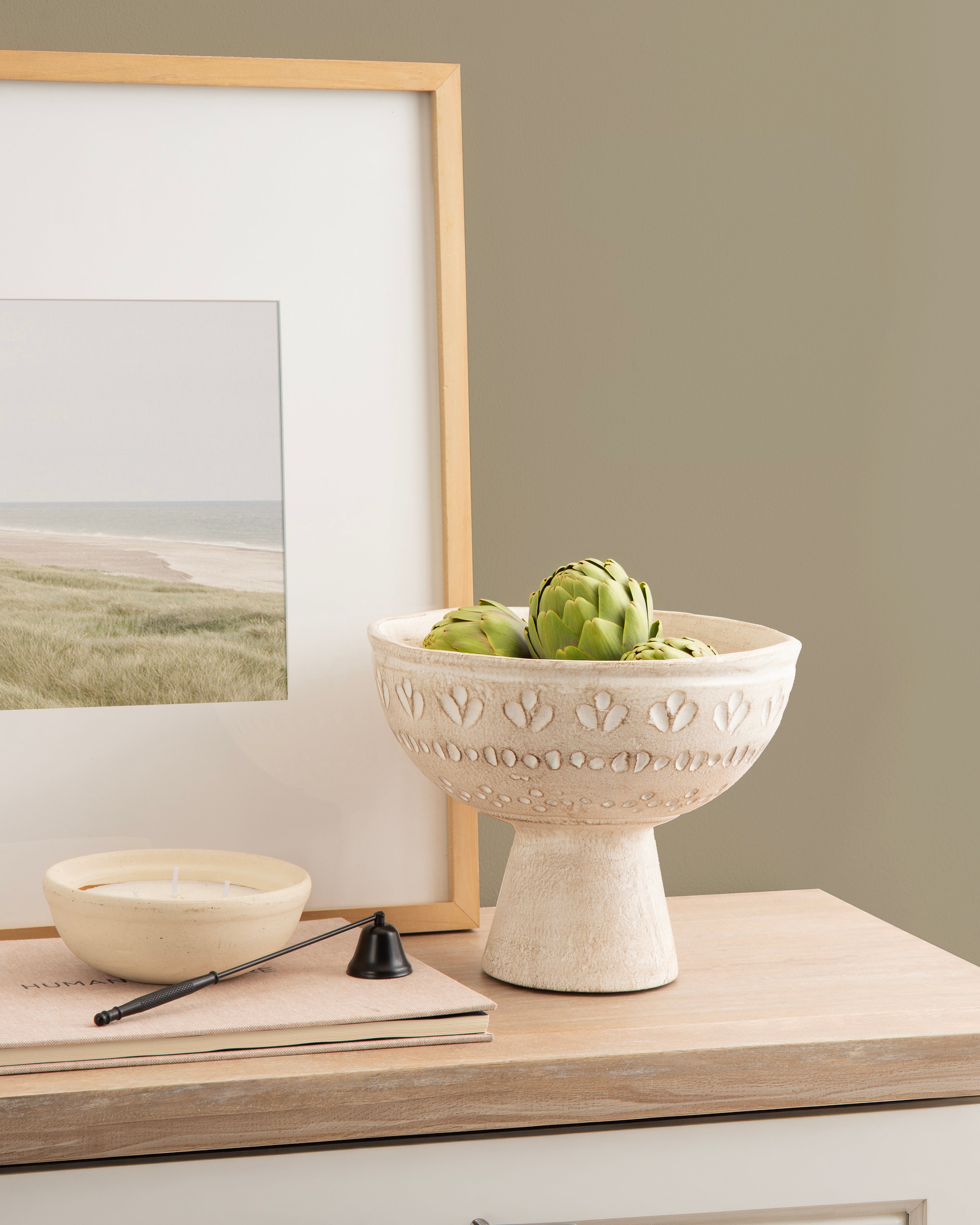 Serving Bowl 10" Diameter Ivory 7