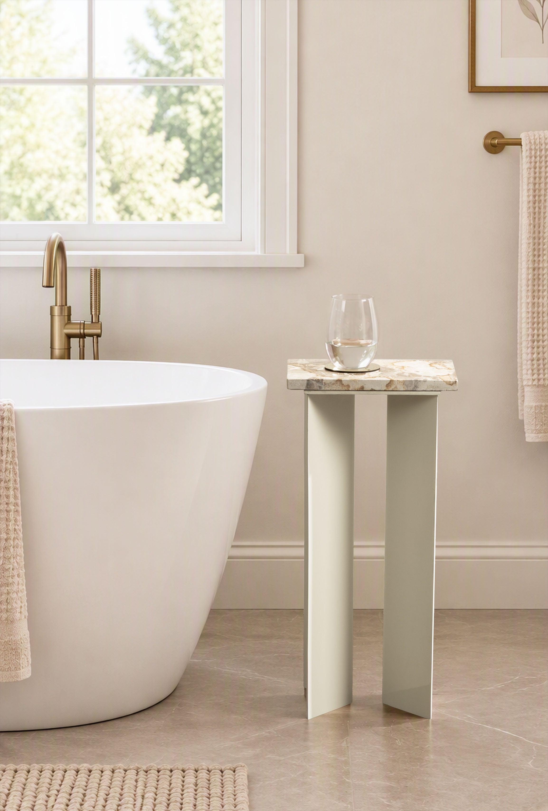 Drink Table Beige 10x7x21 7