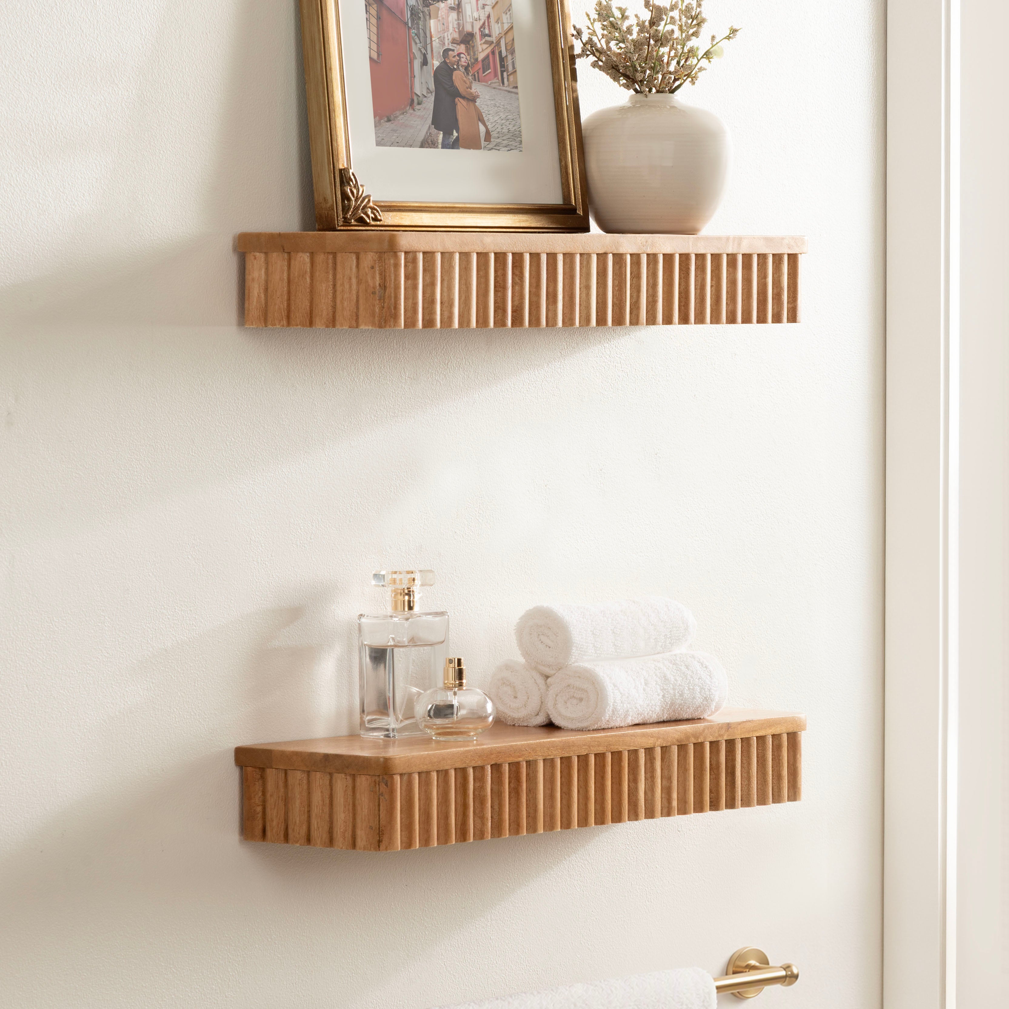 Floating Shelf 2 Piece 20" Natural 6