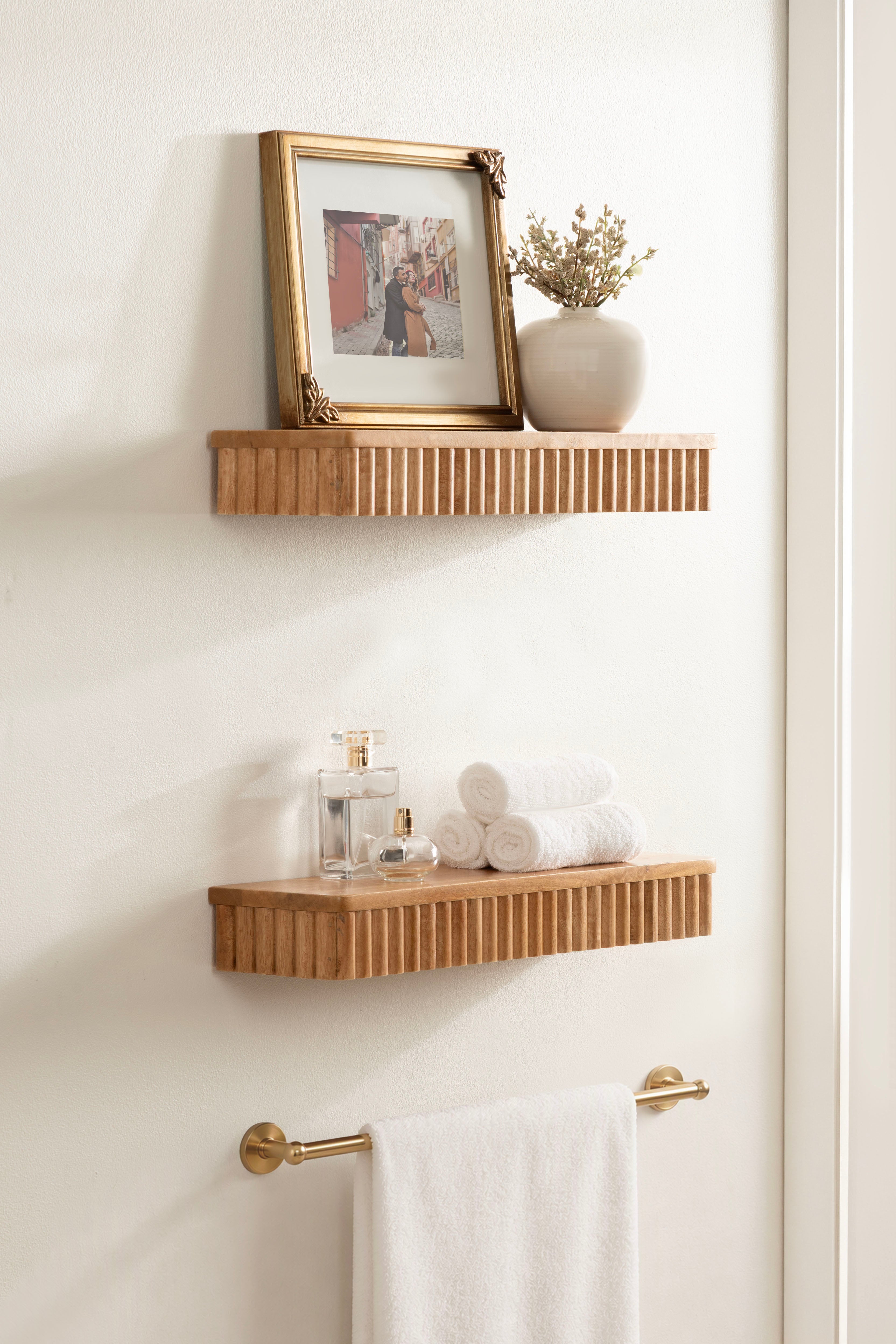 Floating Shelf 2 Piece 20" Natural 6