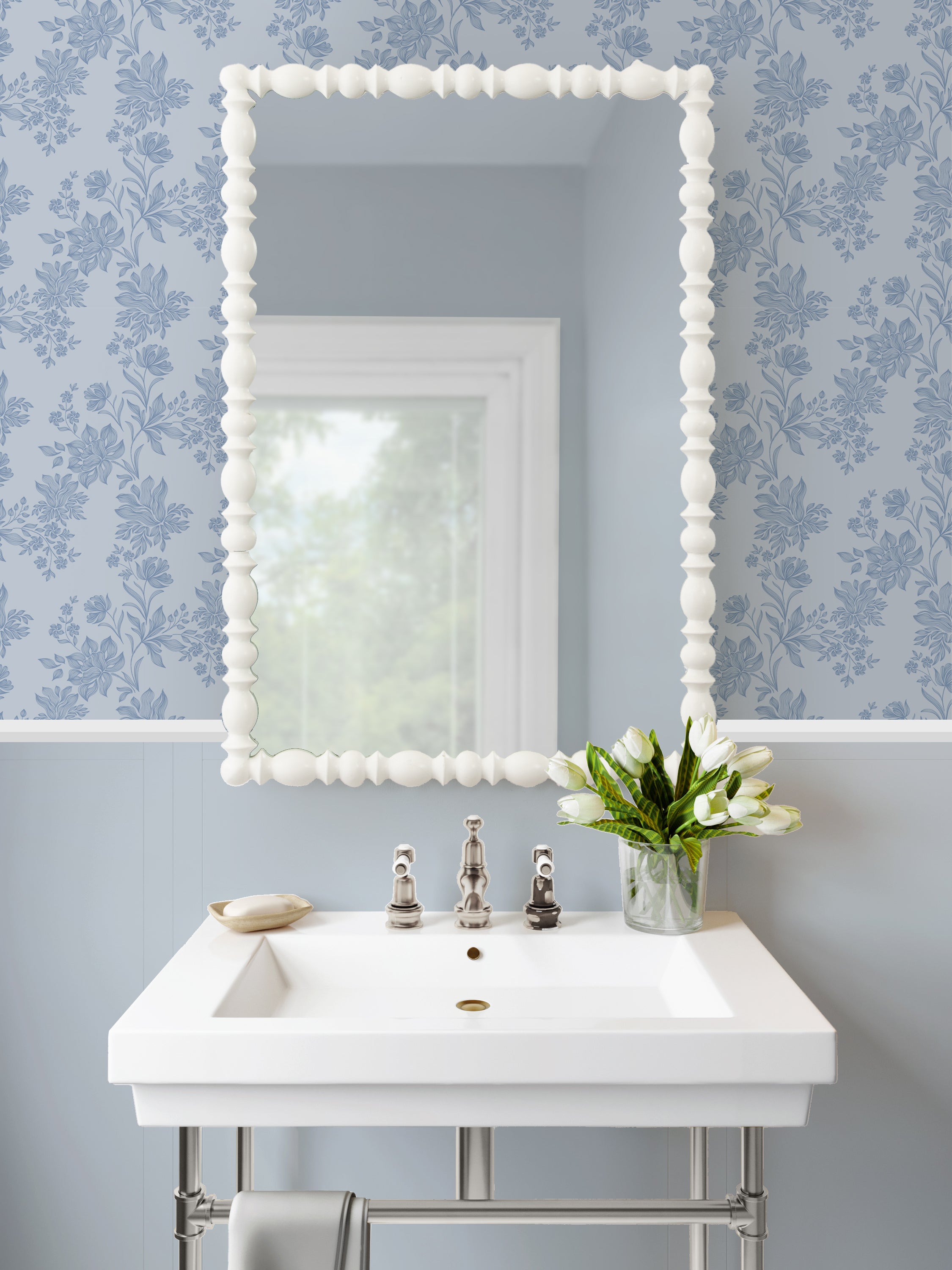 Rectangle Mirror 23x34 White 6