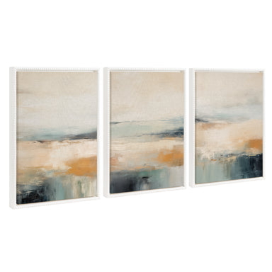 Art Set 3 Piece Set 18x24 Sylvie Beaded White 1