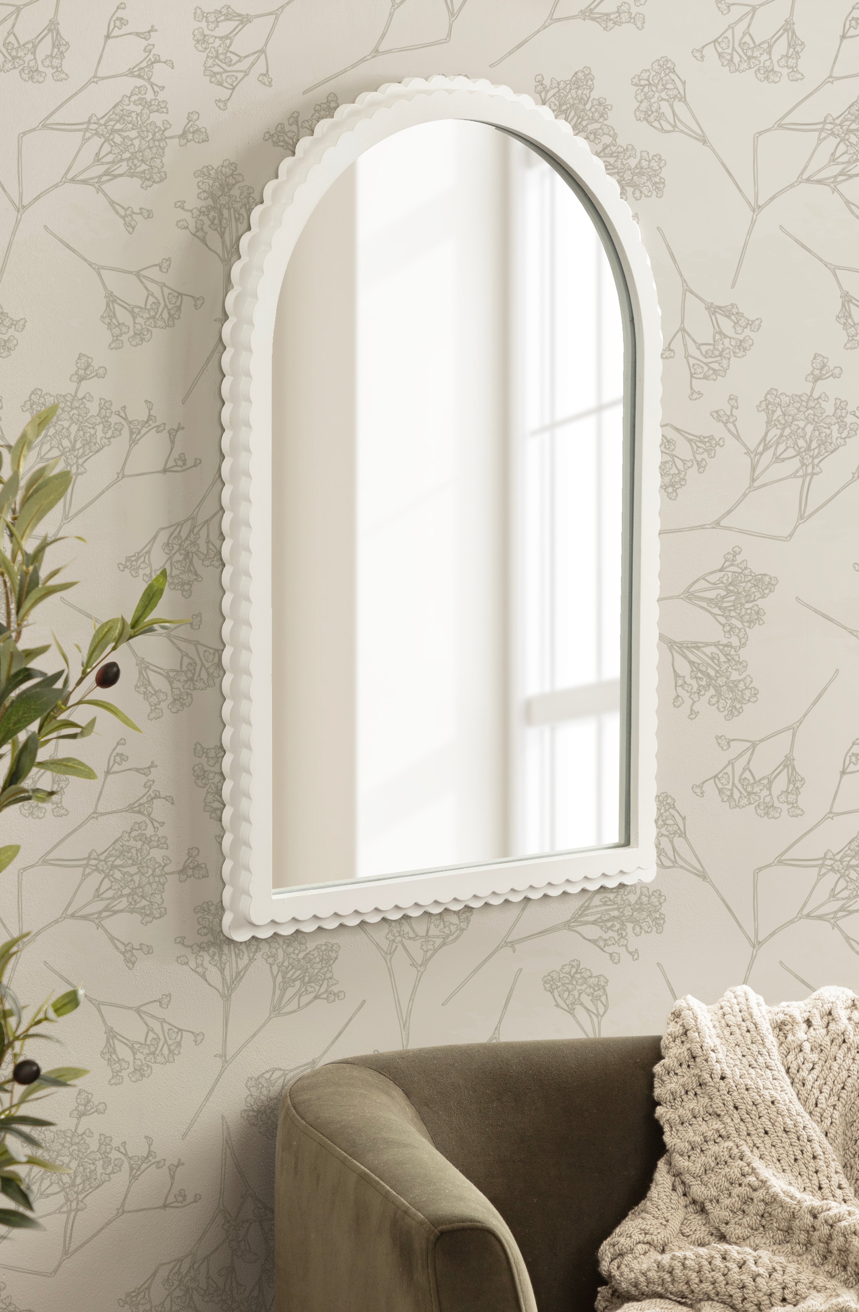 Arch Mirror 20x30 White 6