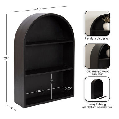 Accent Shelf Black 18x6x26 2