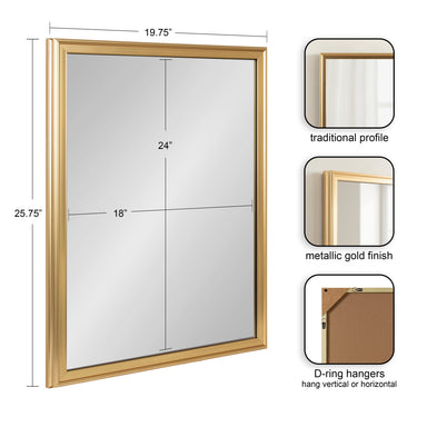 Rectangle Mirror Gold 20x26 2