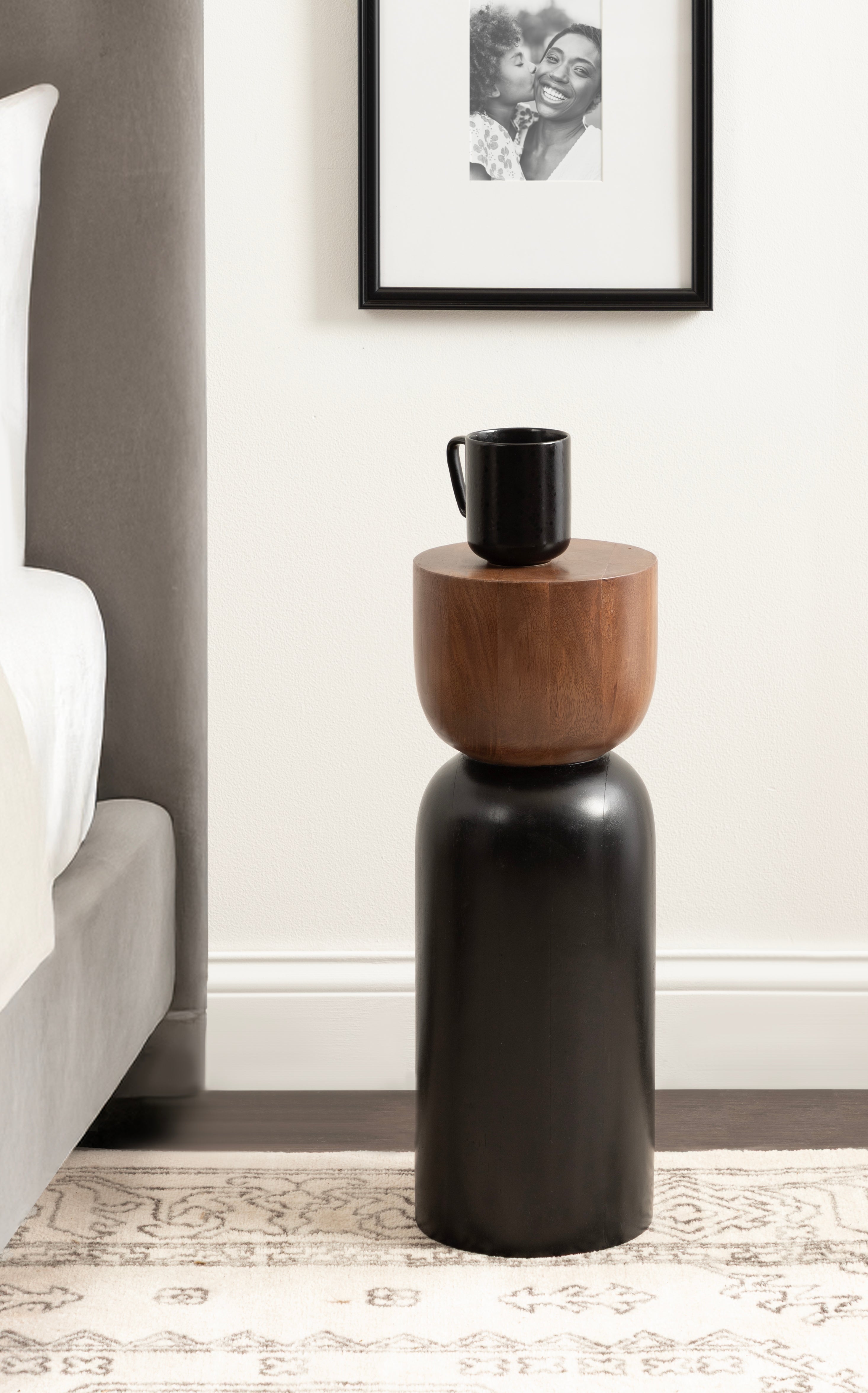 Drink Table Black Walnut Brown 8x8x22 7