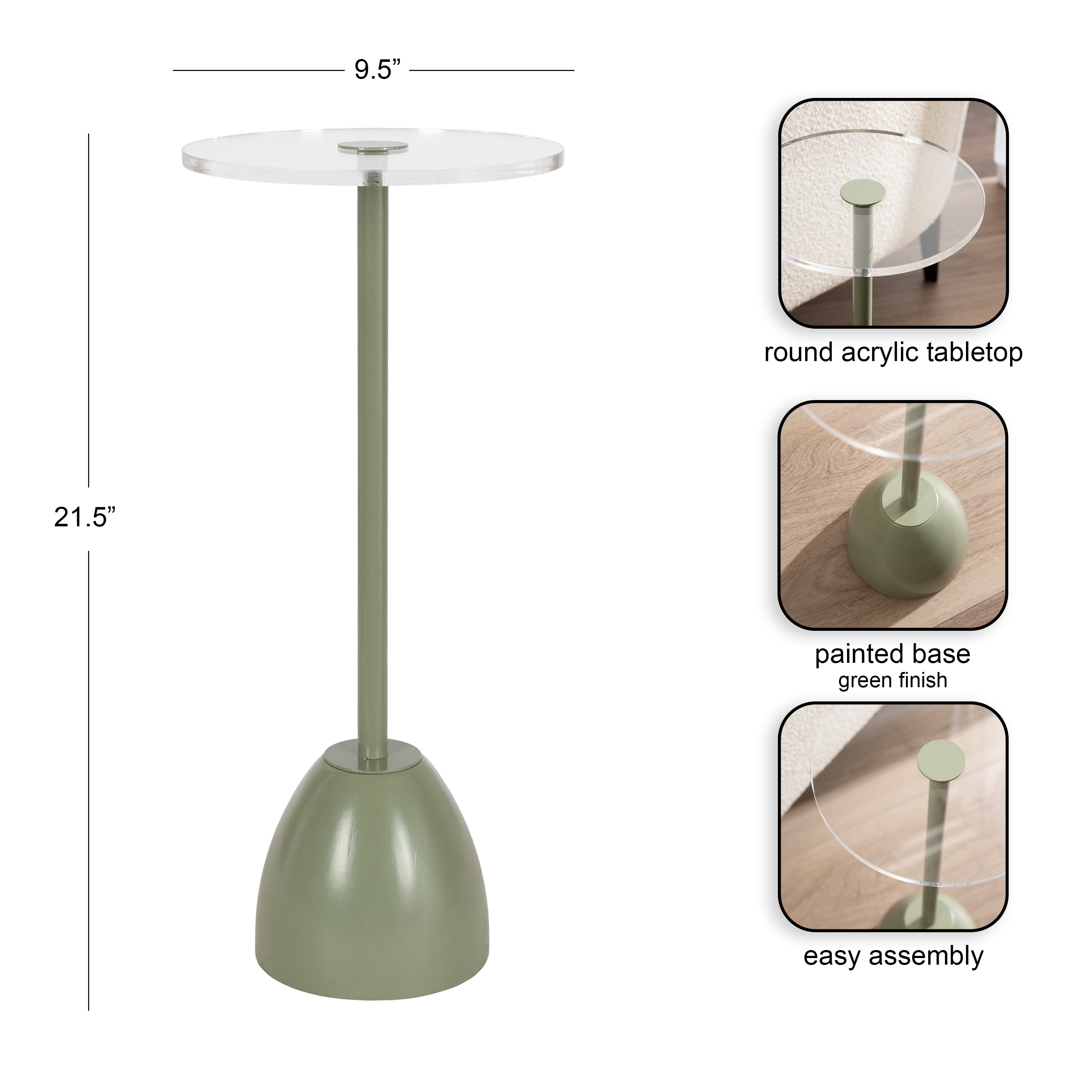 Drink Table 10x10x22 Green 2